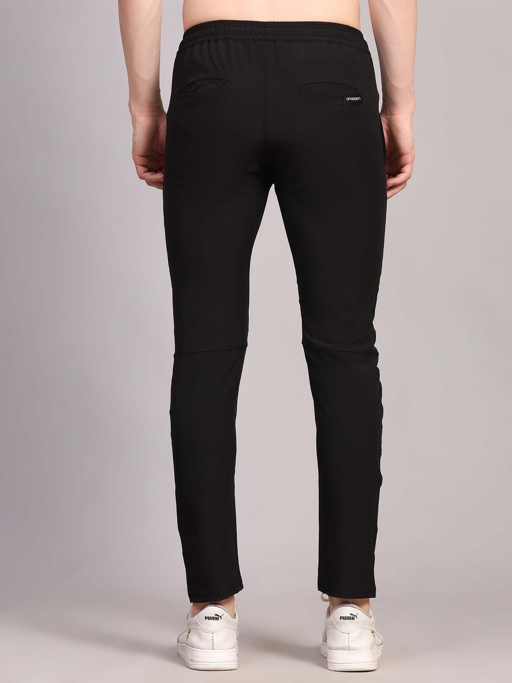 Regular fit sports track pants for men with Slit Pocket