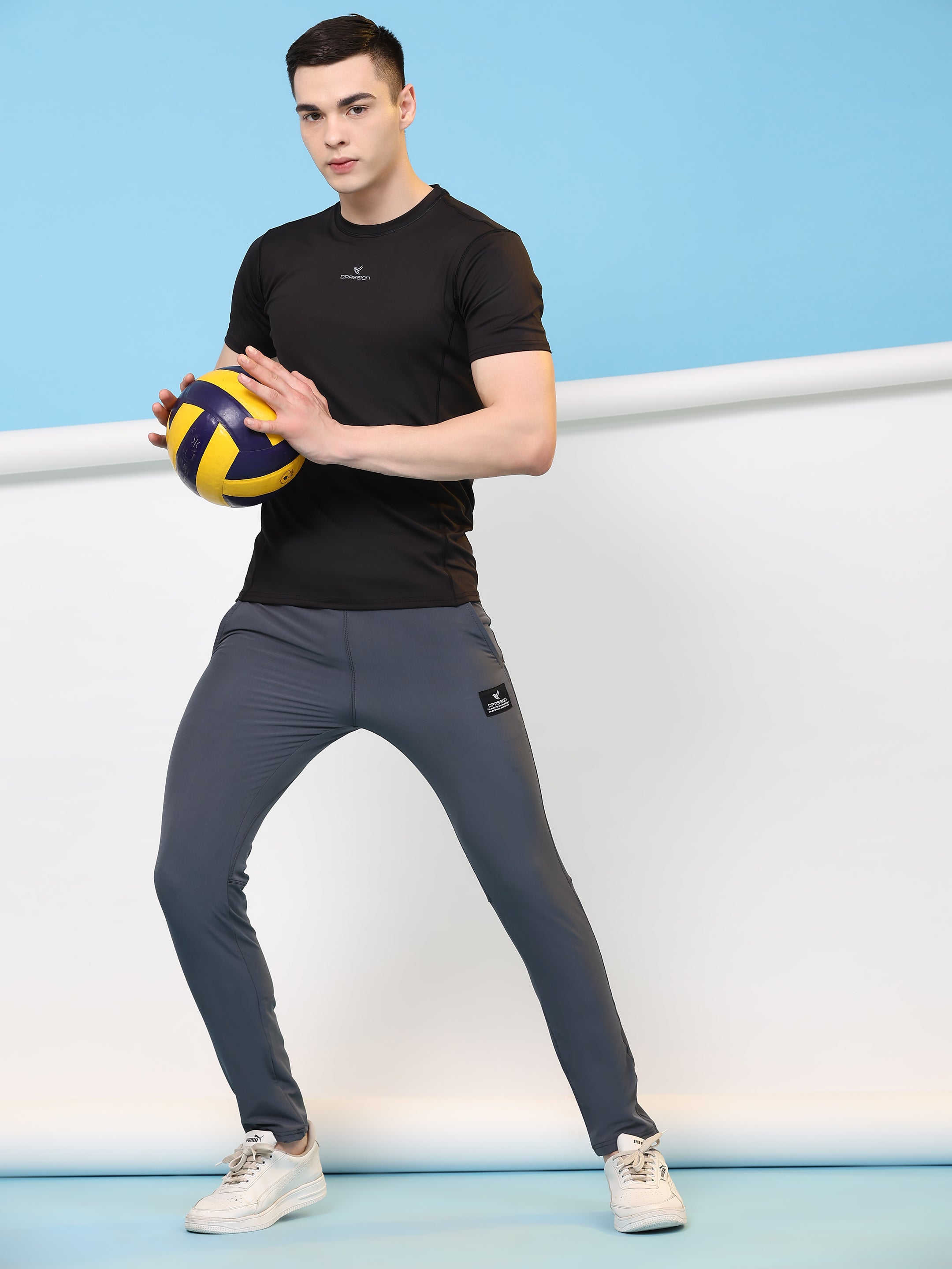 Imported NS Terry Nyloon Lycra 190 GSM Men Track Pants