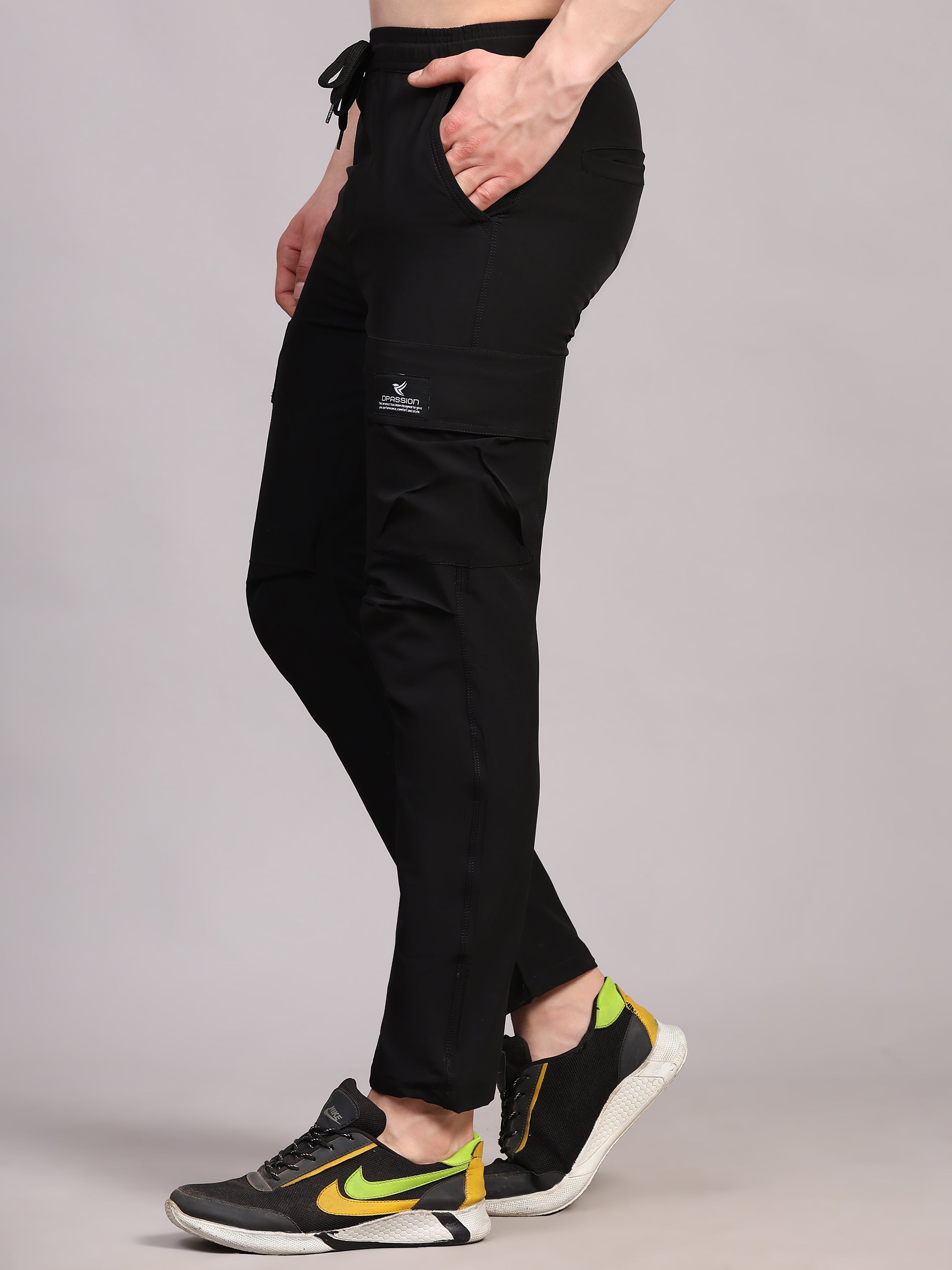 Imported NS Terry Nyloon Lycra 190 GSM Training Track Pants For Men