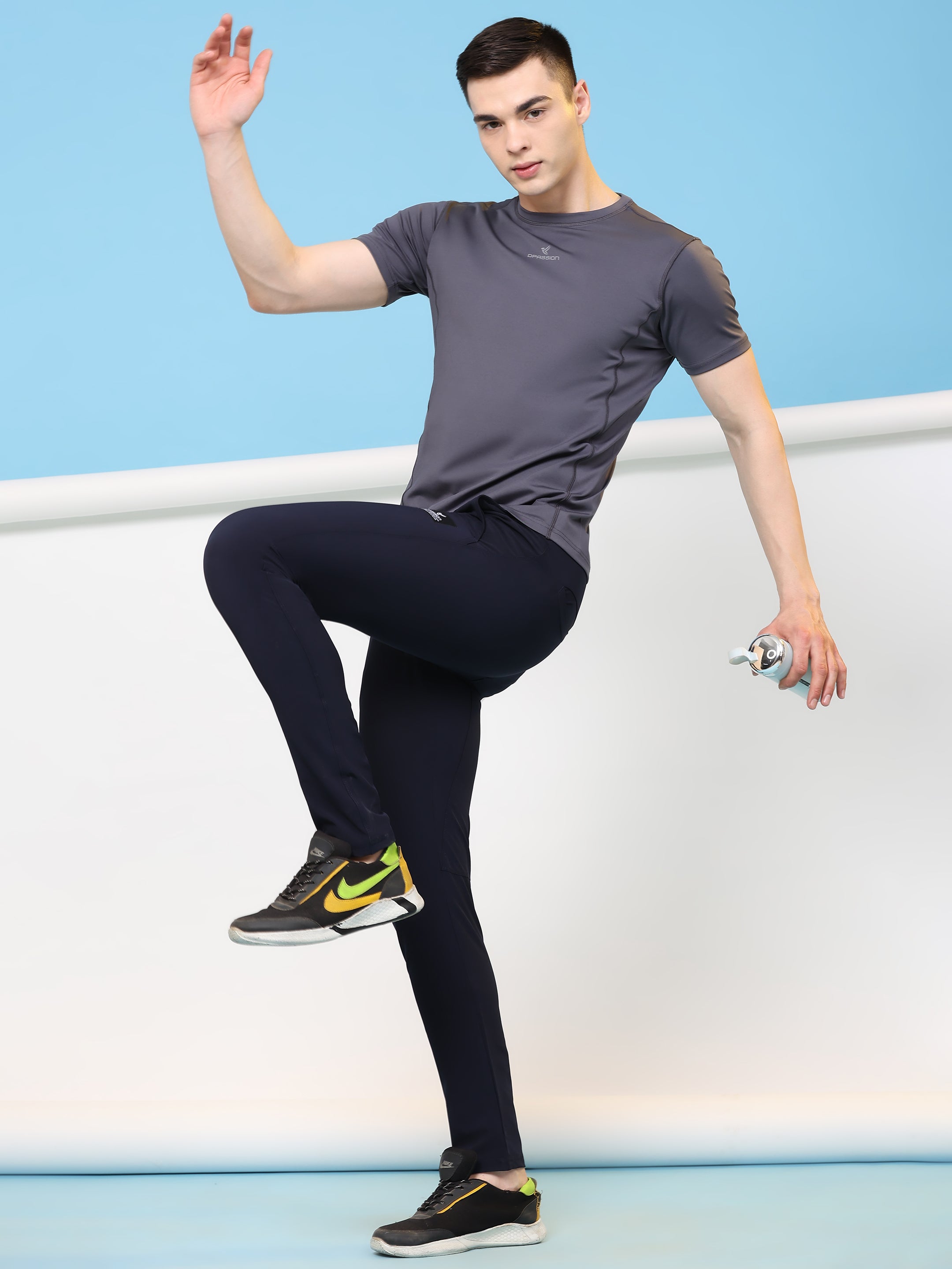 Imported NS Terry Nyloon Lycra 190 GSM Men Track Pants