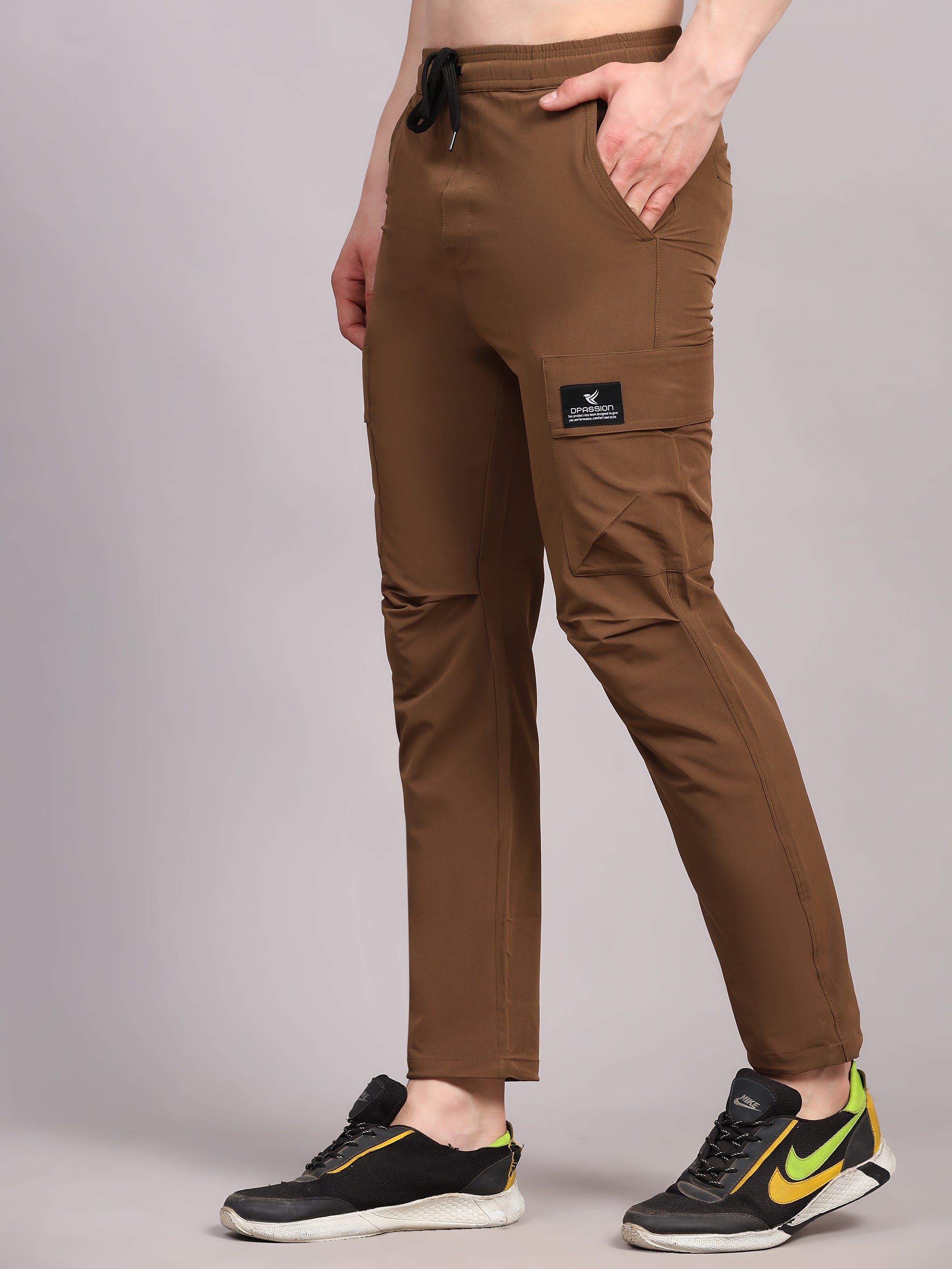 Imported NS Terry Nyloon Lycra 190 GSM Training Track Pants For Men