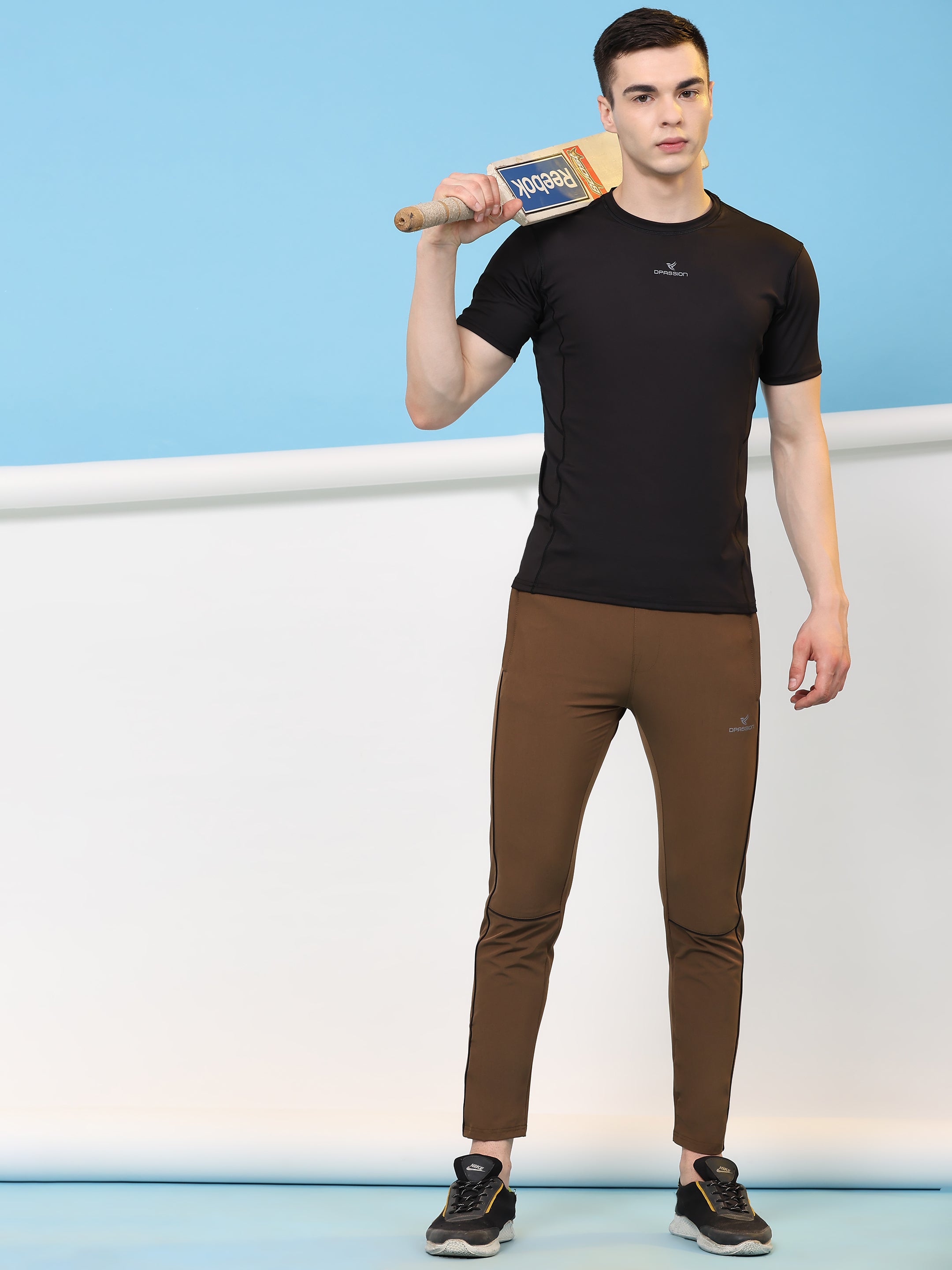 Imported NS Terry Nyloon Lycra 190 GSM Track Pants For Men