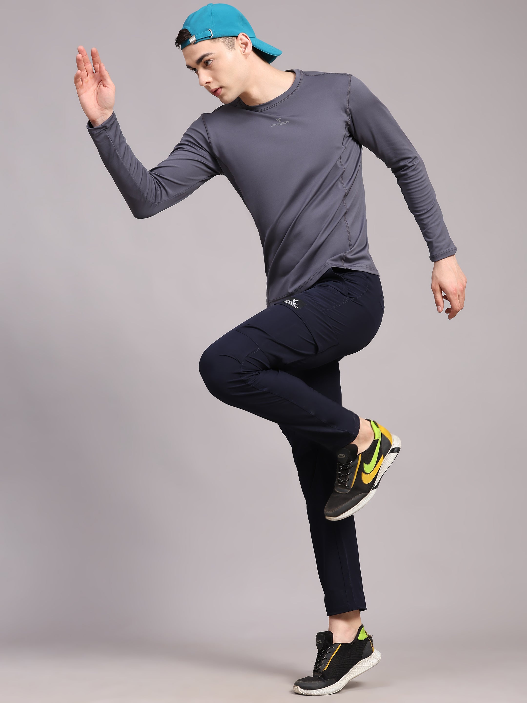 Imported NS Terry Nyloon Lycra 190 GSM Training Track Pants For Men