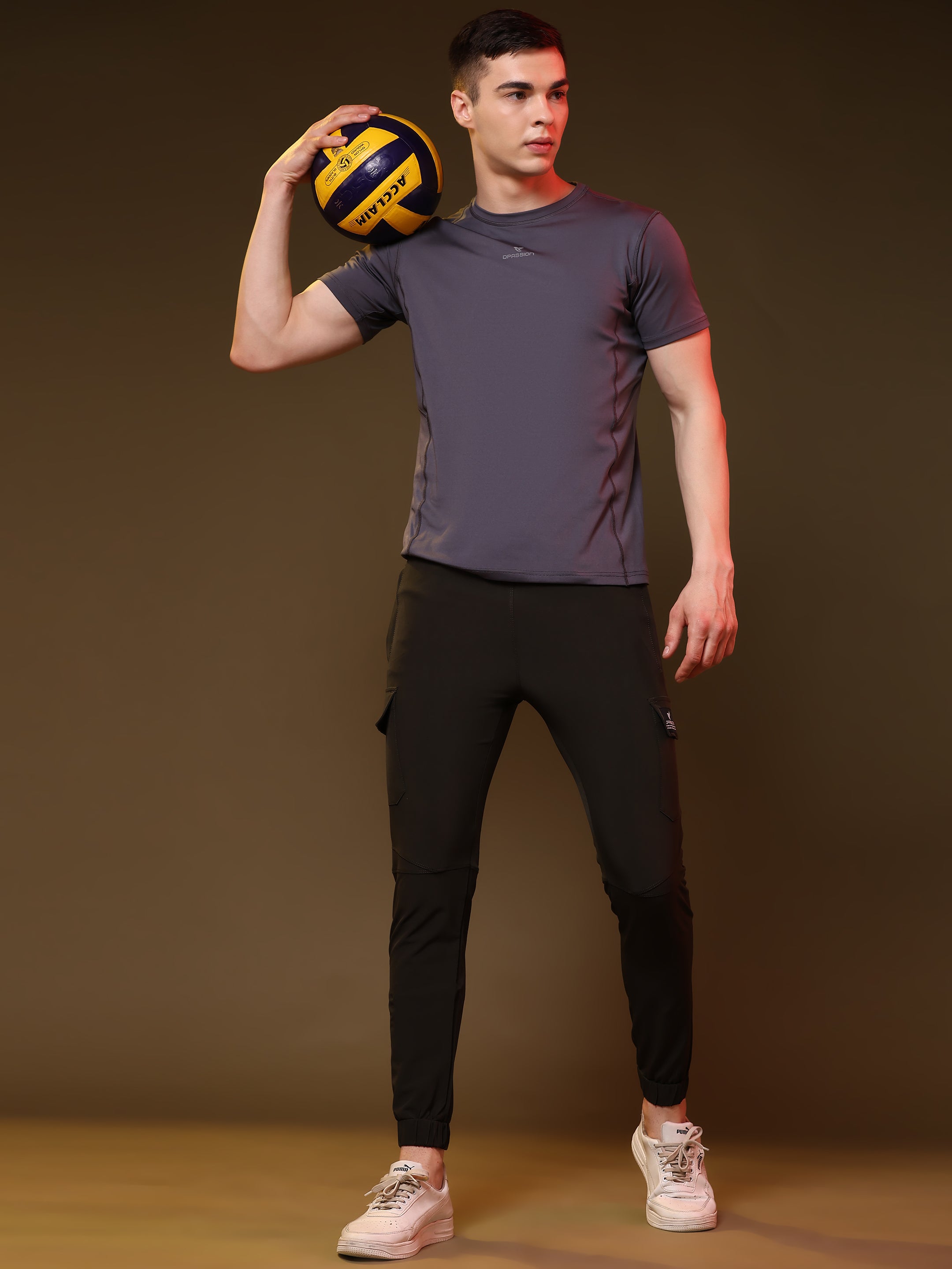 Imported NS Terry Nyloon Lycra 190 GSM Training Track Pants For Men