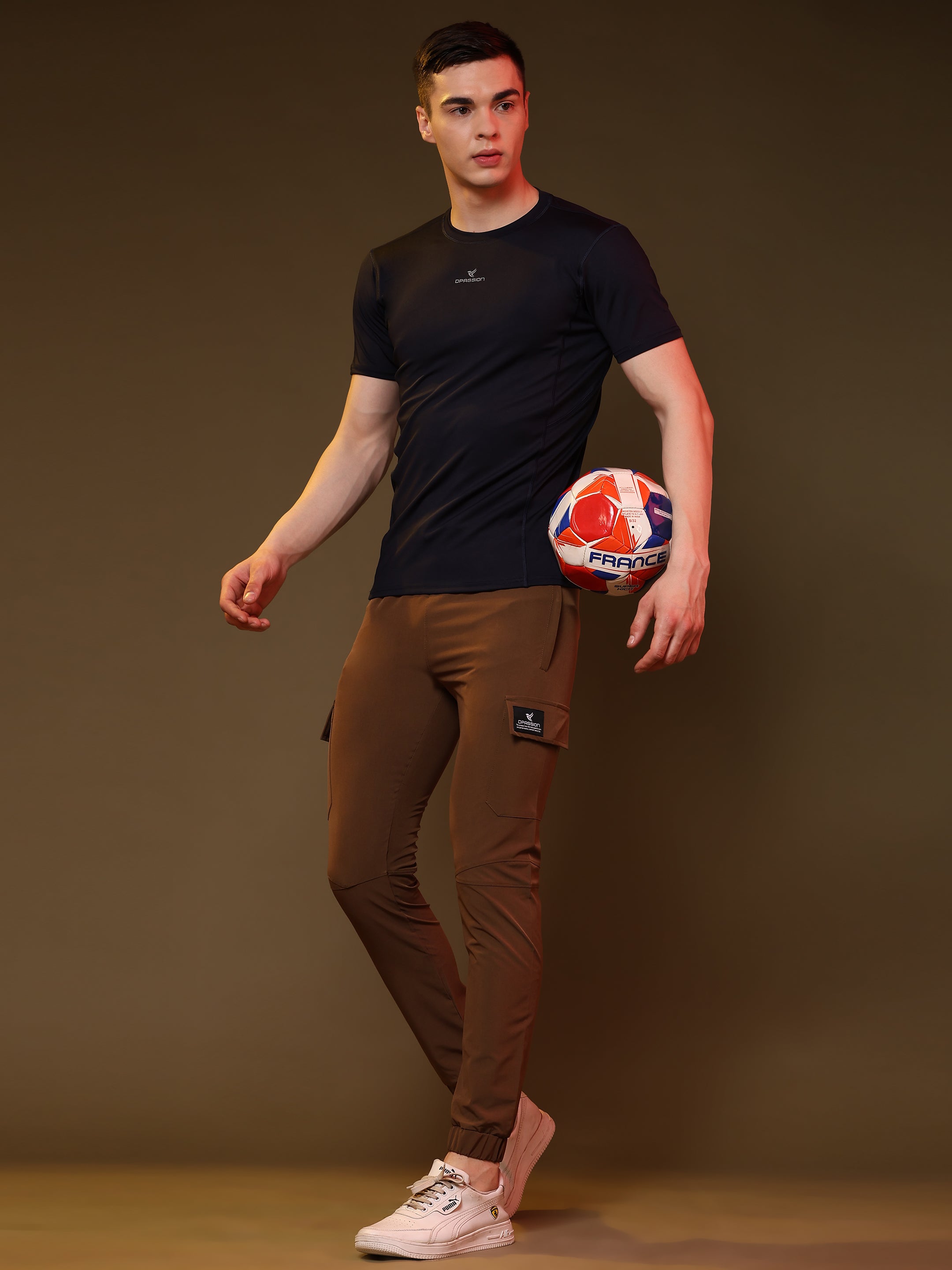 Imported NS Terry Nyloon Lycra 190 GSM Training Track Pants For Men