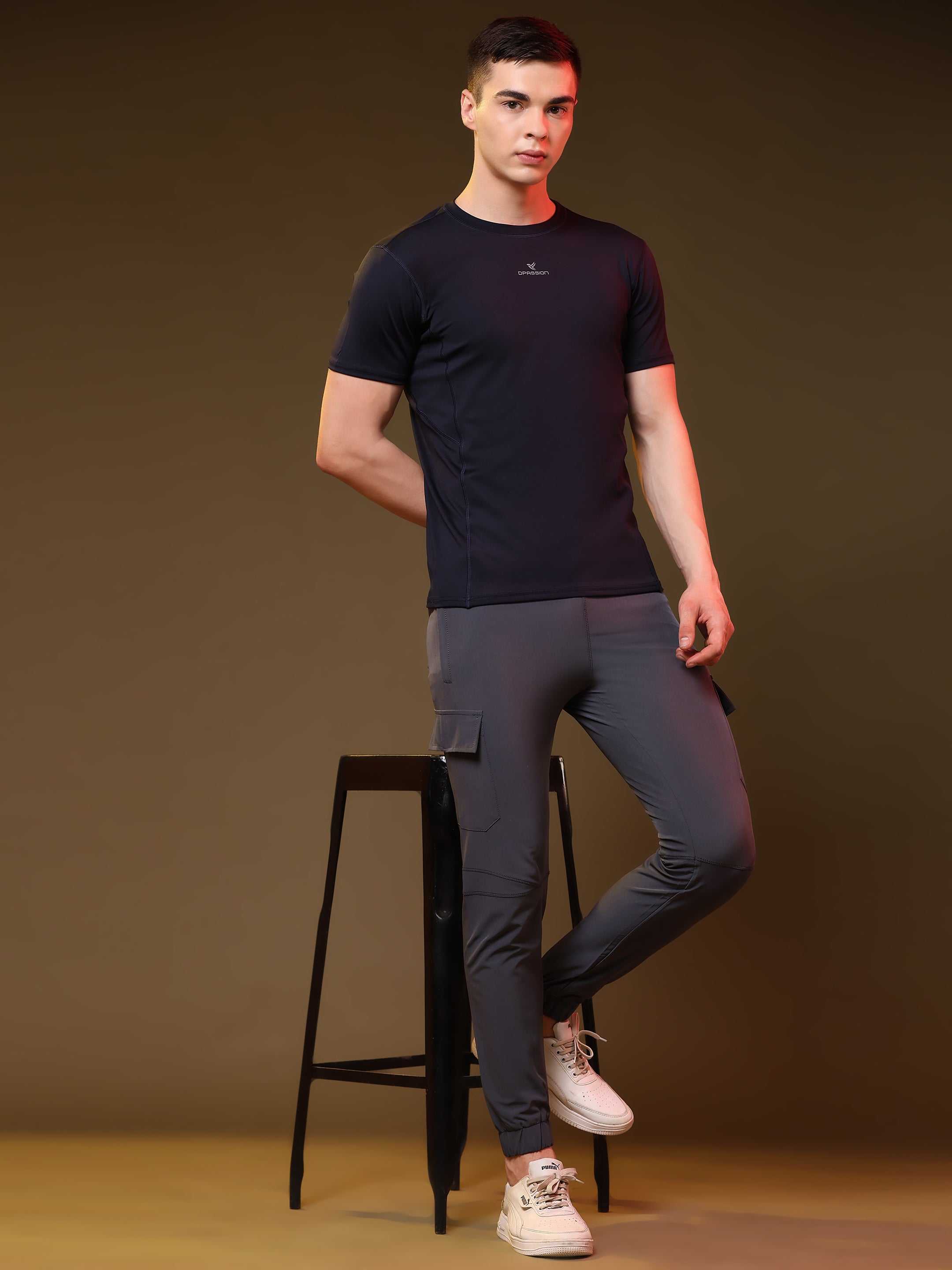 Imported NS Terry Nyloon Lycra 190 GSM Training Track Pants For Men