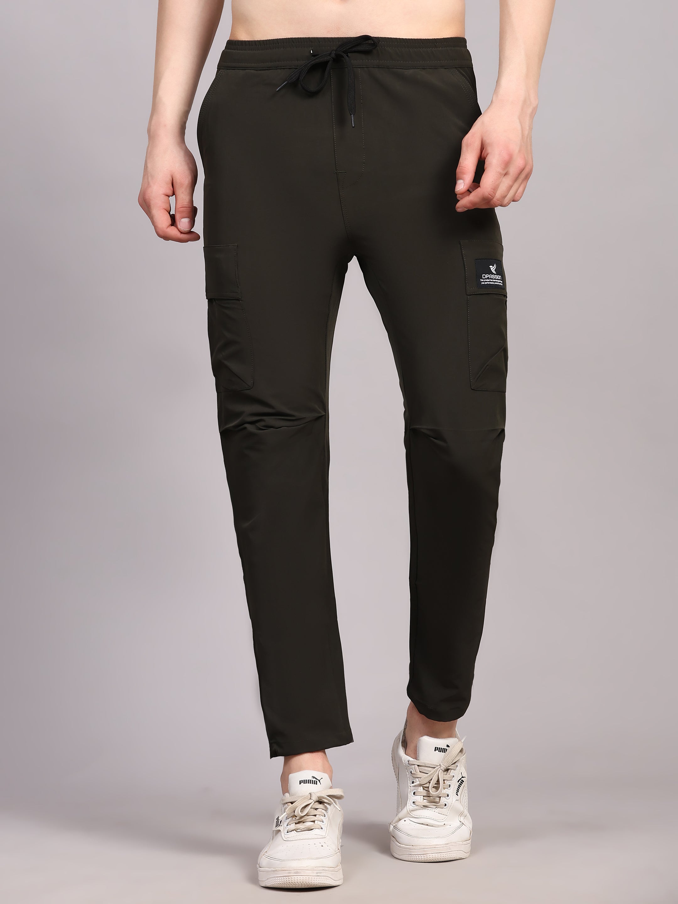 Imported NS Terry Nyloon Lycra 190 GSM Training Track Pants For Men