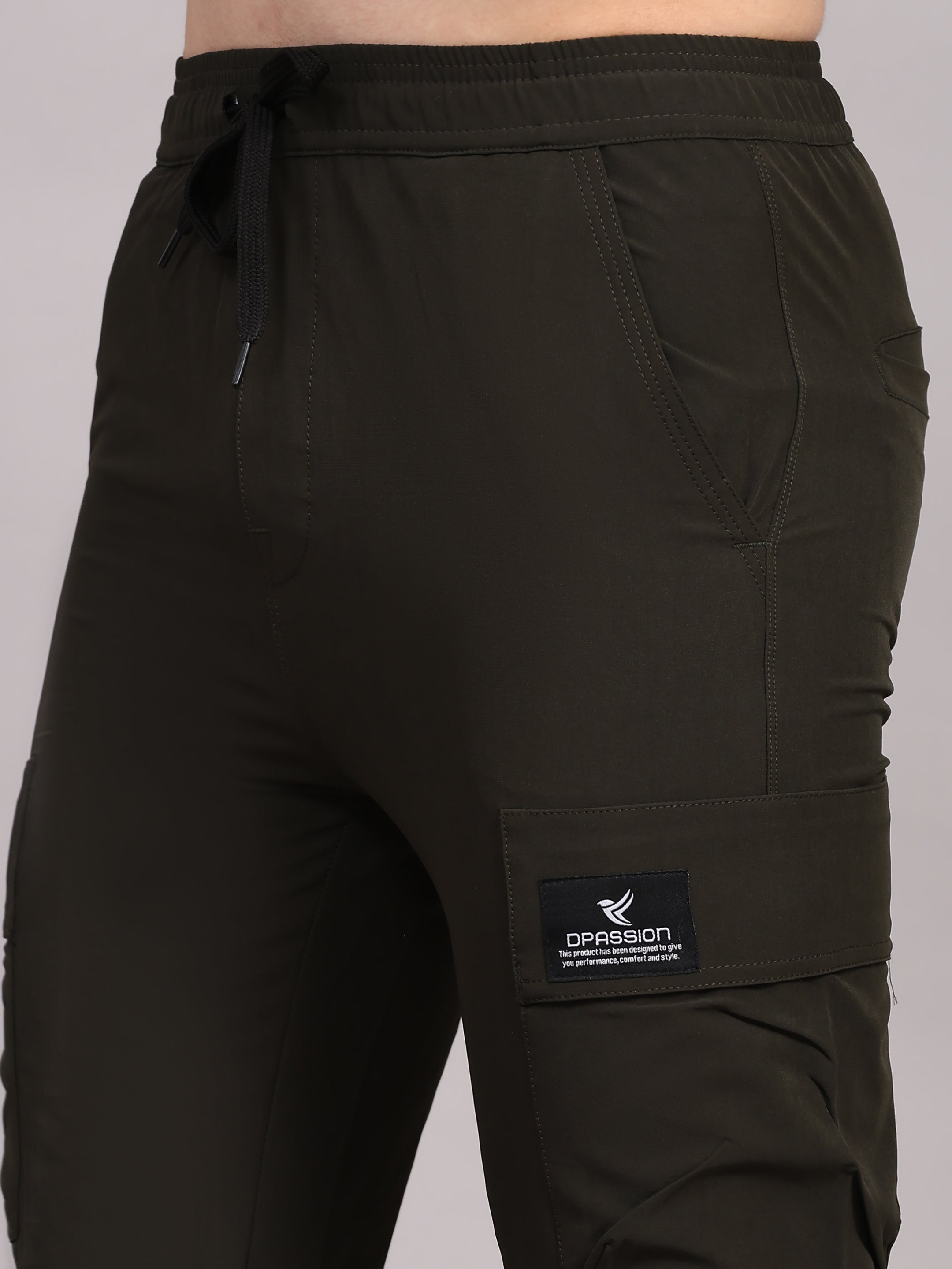 Imported NS Terry Nyloon Lycra 190 GSM Training Track Pants For Men