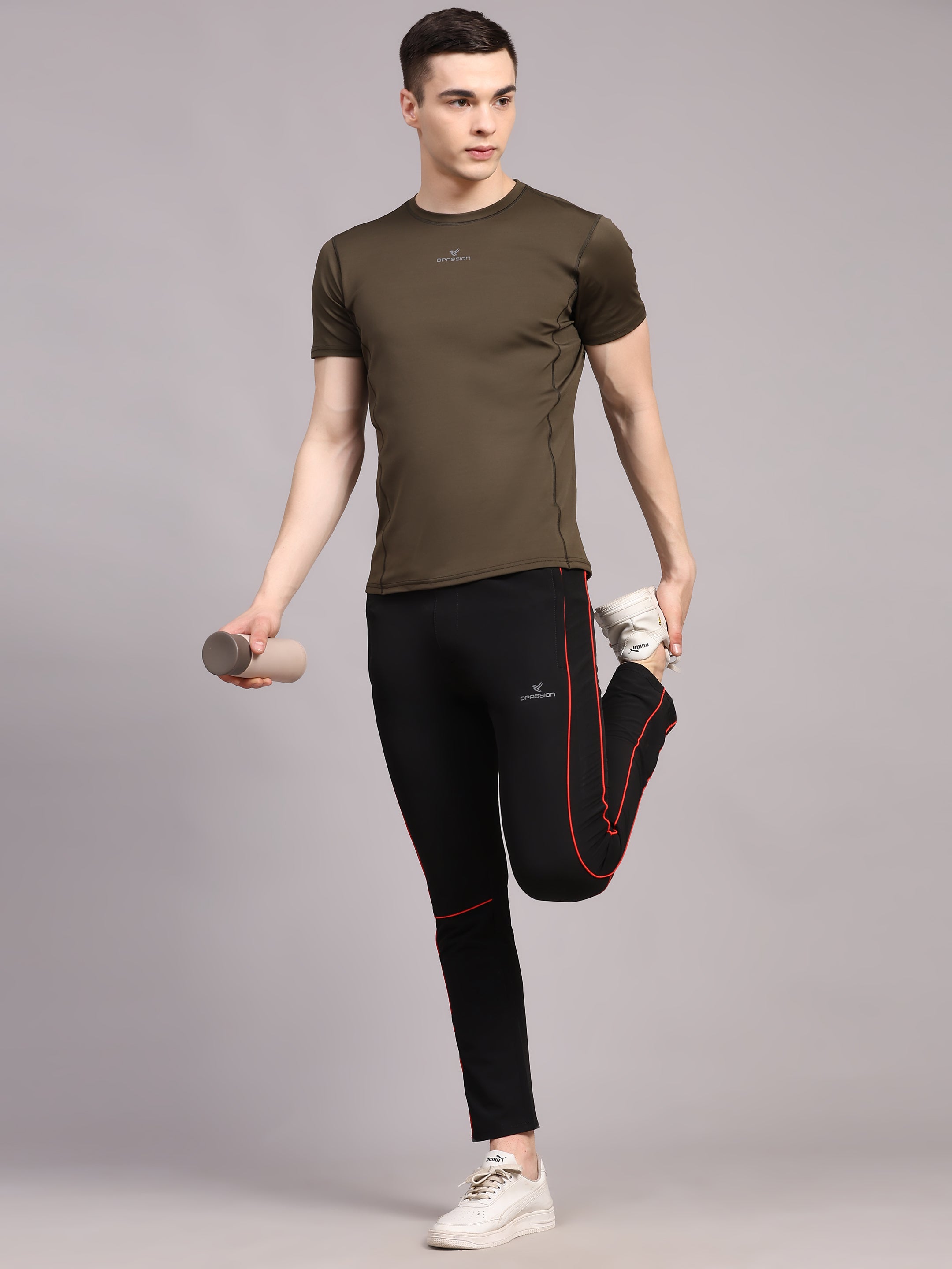 Imported NS Terry Nyloon Lycra 190 GSM Track Pants For Men