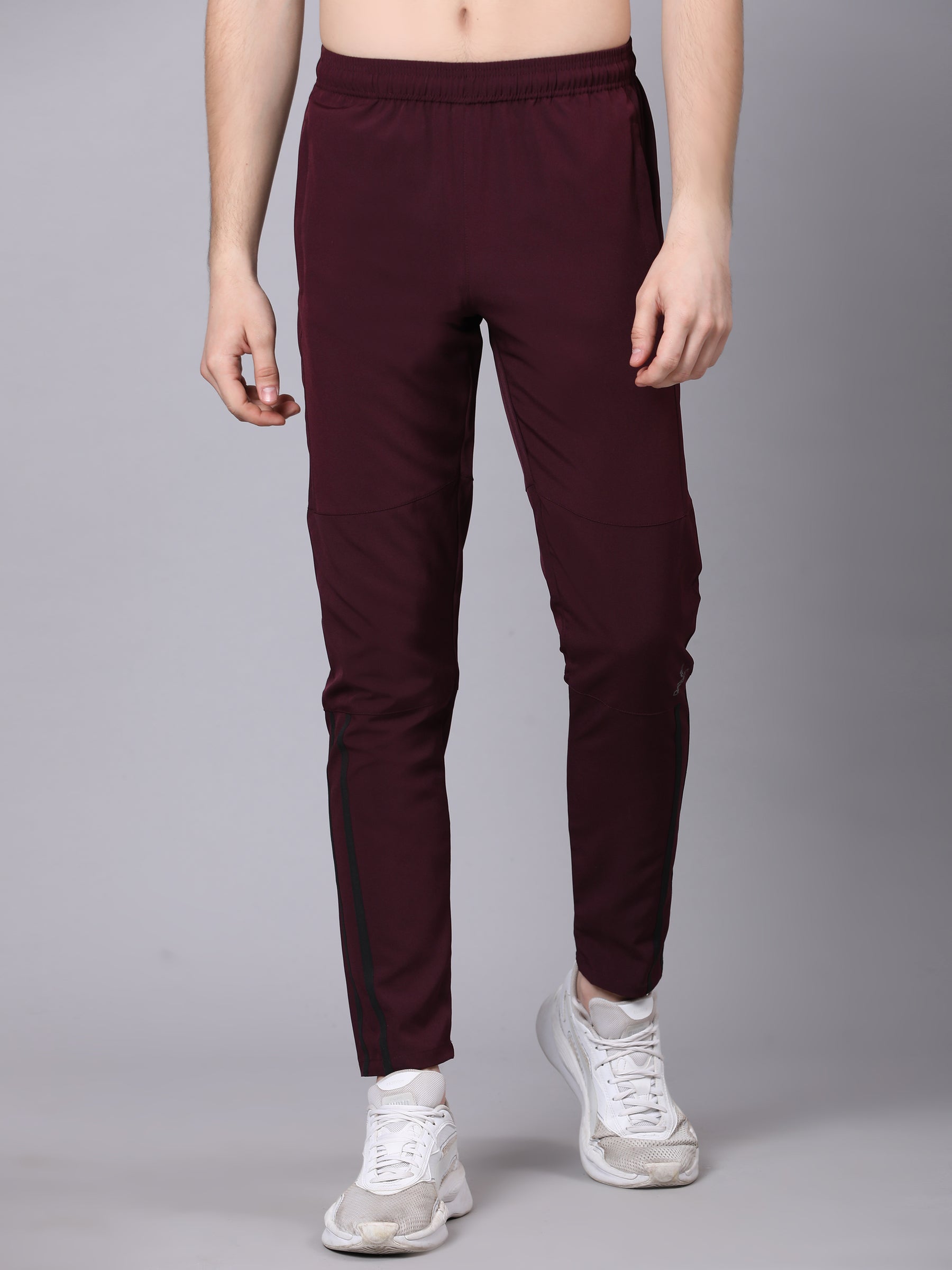 Regular fit sports track pants for men