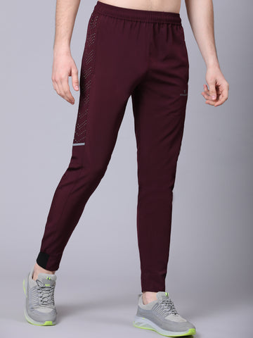 Dpassion Men Maroon Tapered Training Trackpants Premium Activewear - Dpassion
