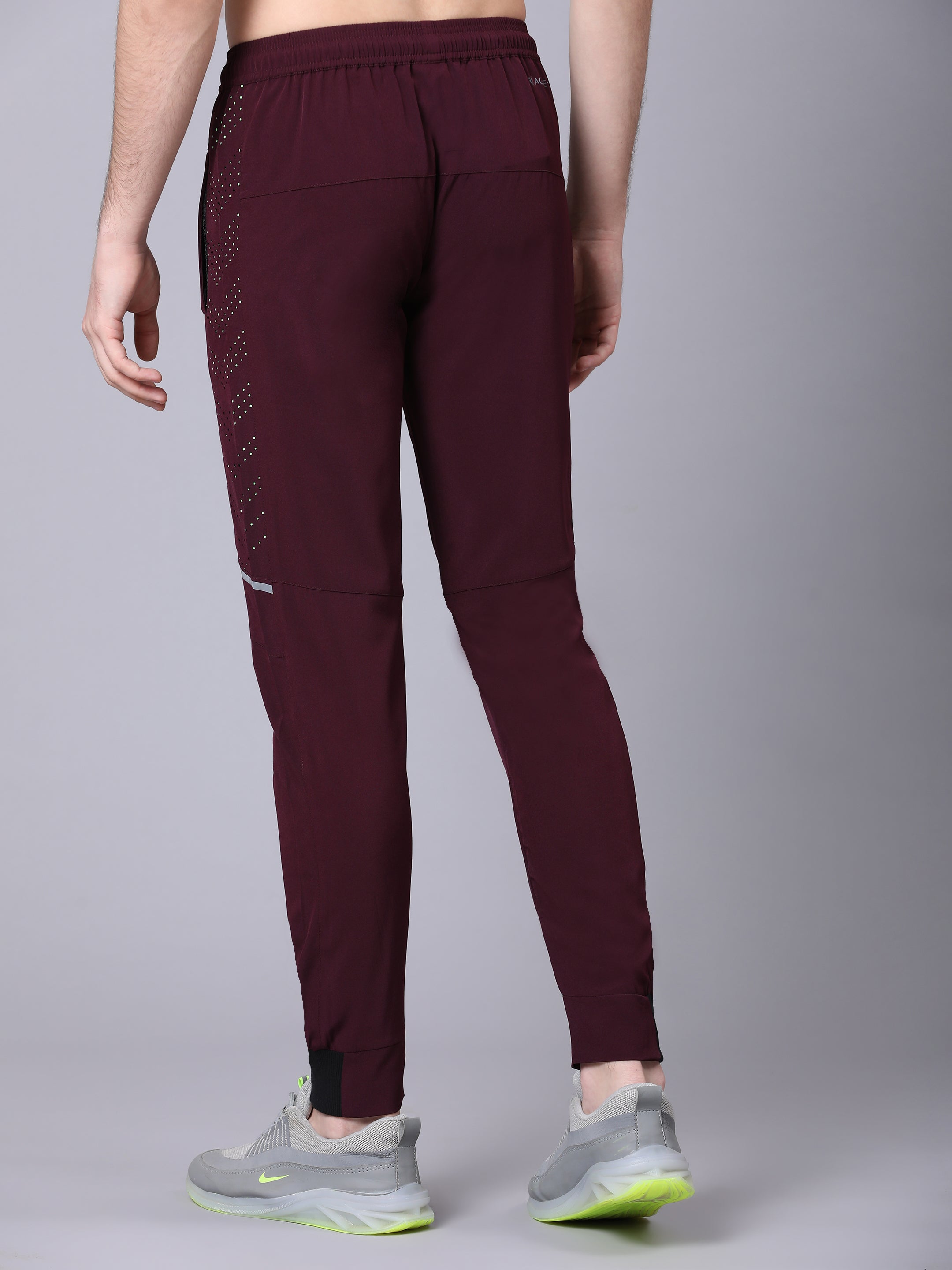 Dpassion Men Maroon Tapered Training Trackpants Premium Activewear - Dpassion
