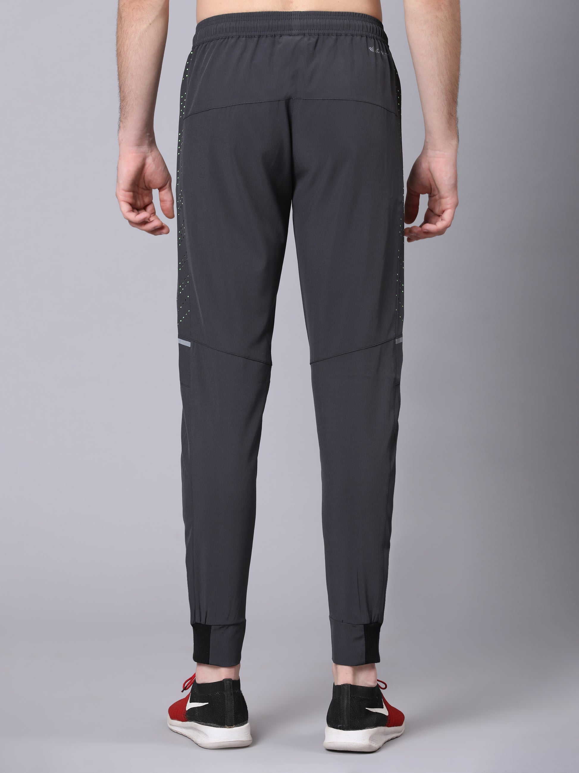 Dpassion Men Grey Tapered Training Trackpants Performance Activewear - Dpassion