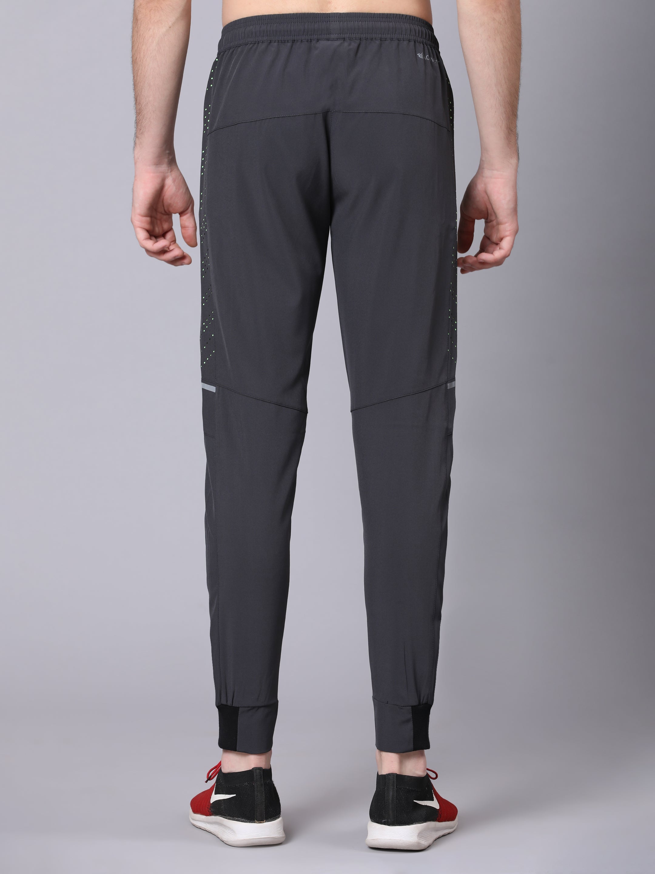 Dpassion Men Grey Tapered Training Trackpants Performance Activewear - Dpassion
