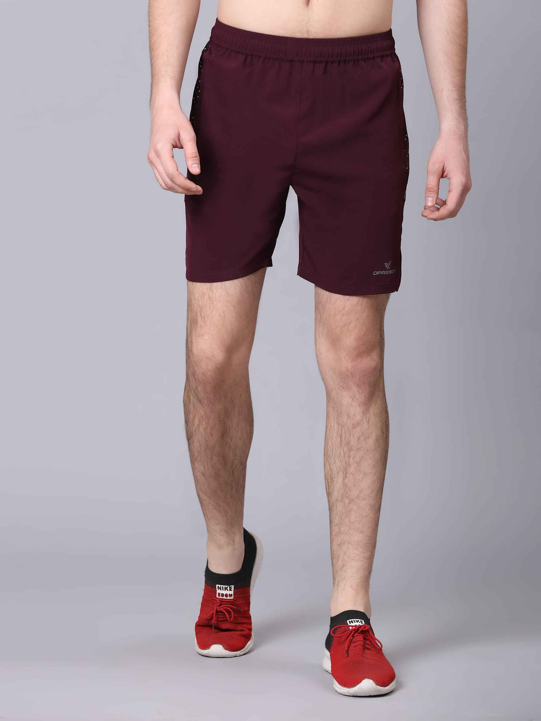 Dpassion Maroon Performance Training Shorts Mens Premium Activewear