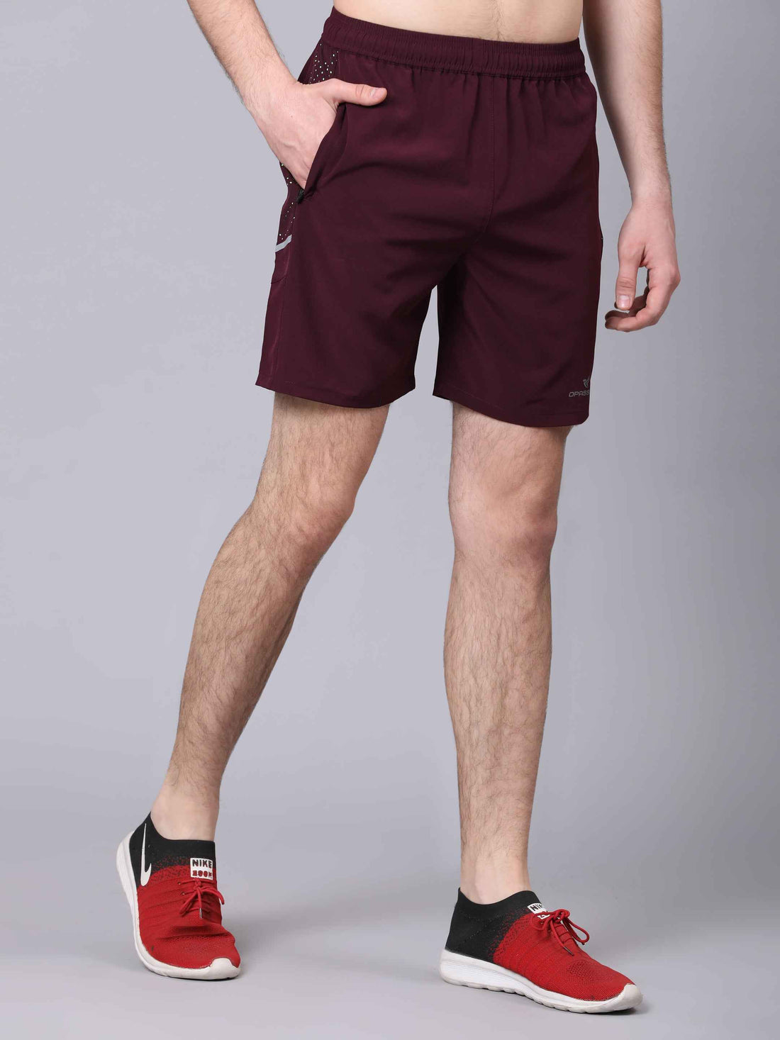 Dpassion Maroon Performance Training Shorts Mens Premium Activewear