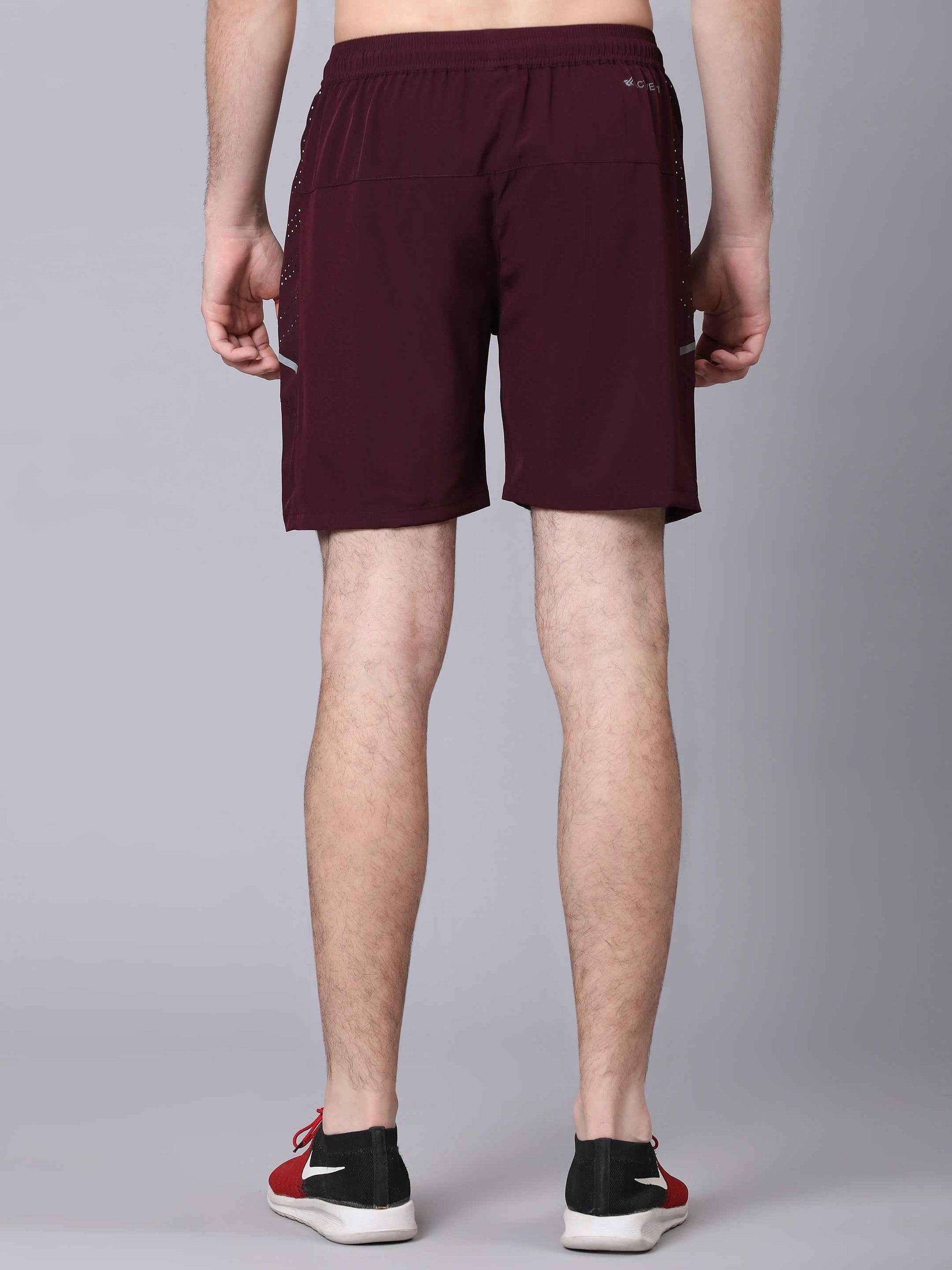 Dpassion Maroon Performance Training Shorts Mens Premium Activewear
