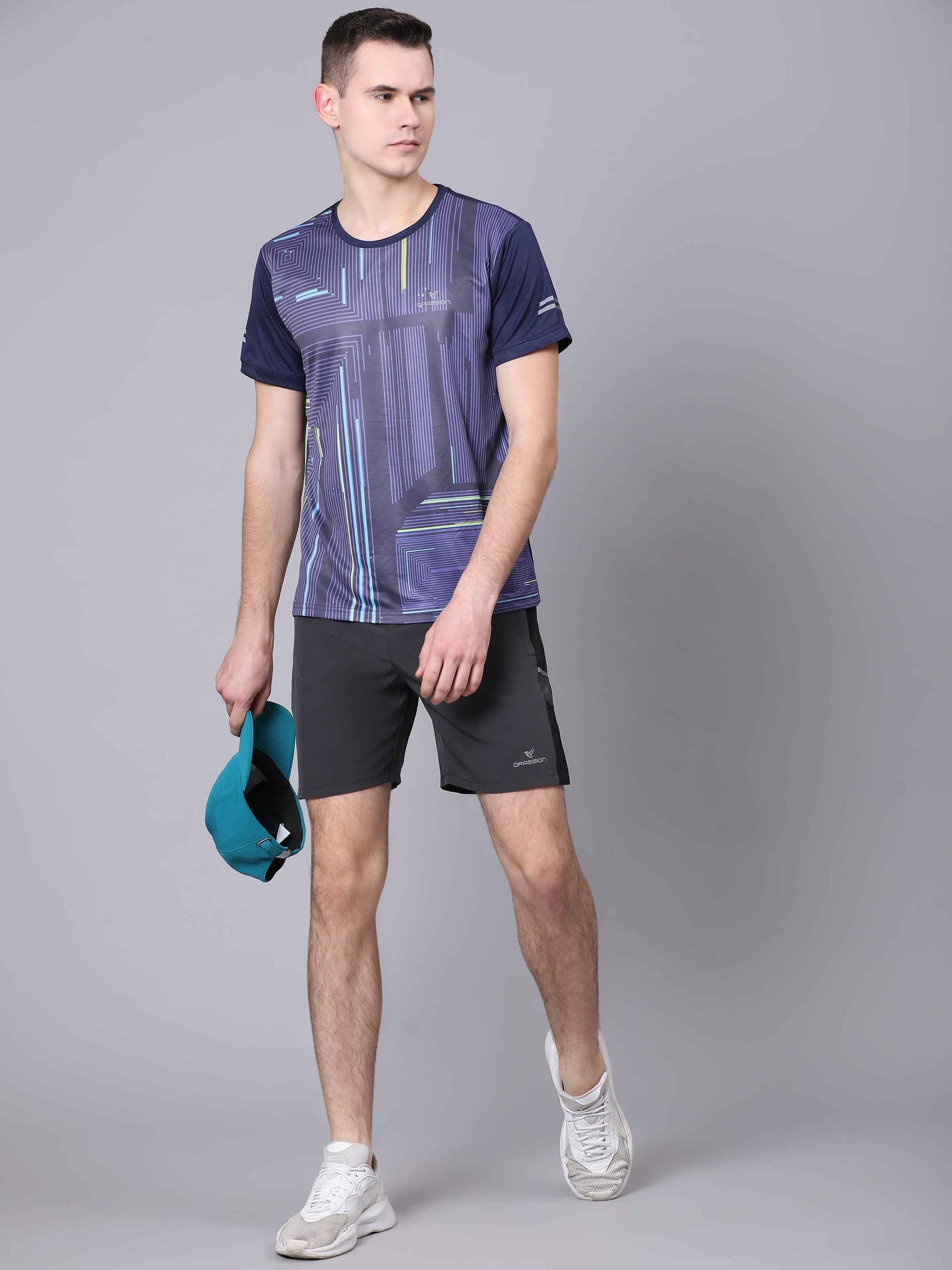 Dpassion Charcoal Panel Training Shorts Performance Gym Wear