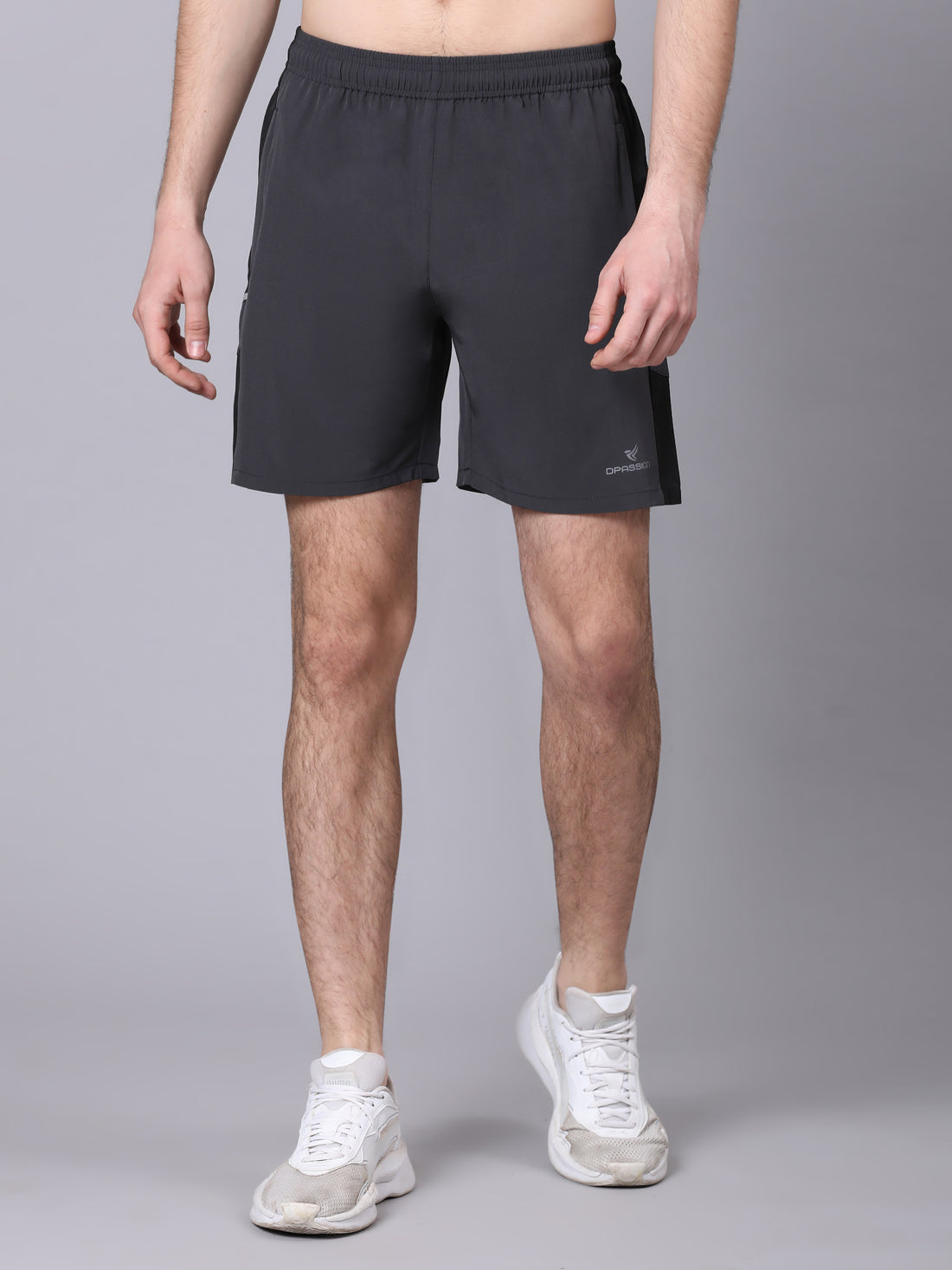 Dpassion Charcoal Panel Training Shorts Performance Gym Wear - Dpassion