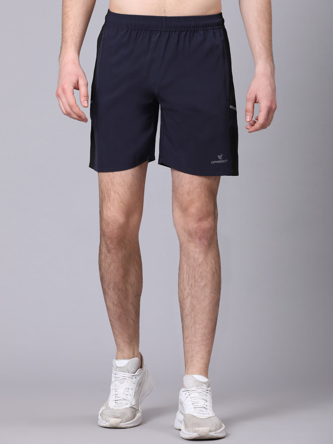 Dpassion Navy Panel Training Shorts Premium Activewear Gym Shorts - Dpassion