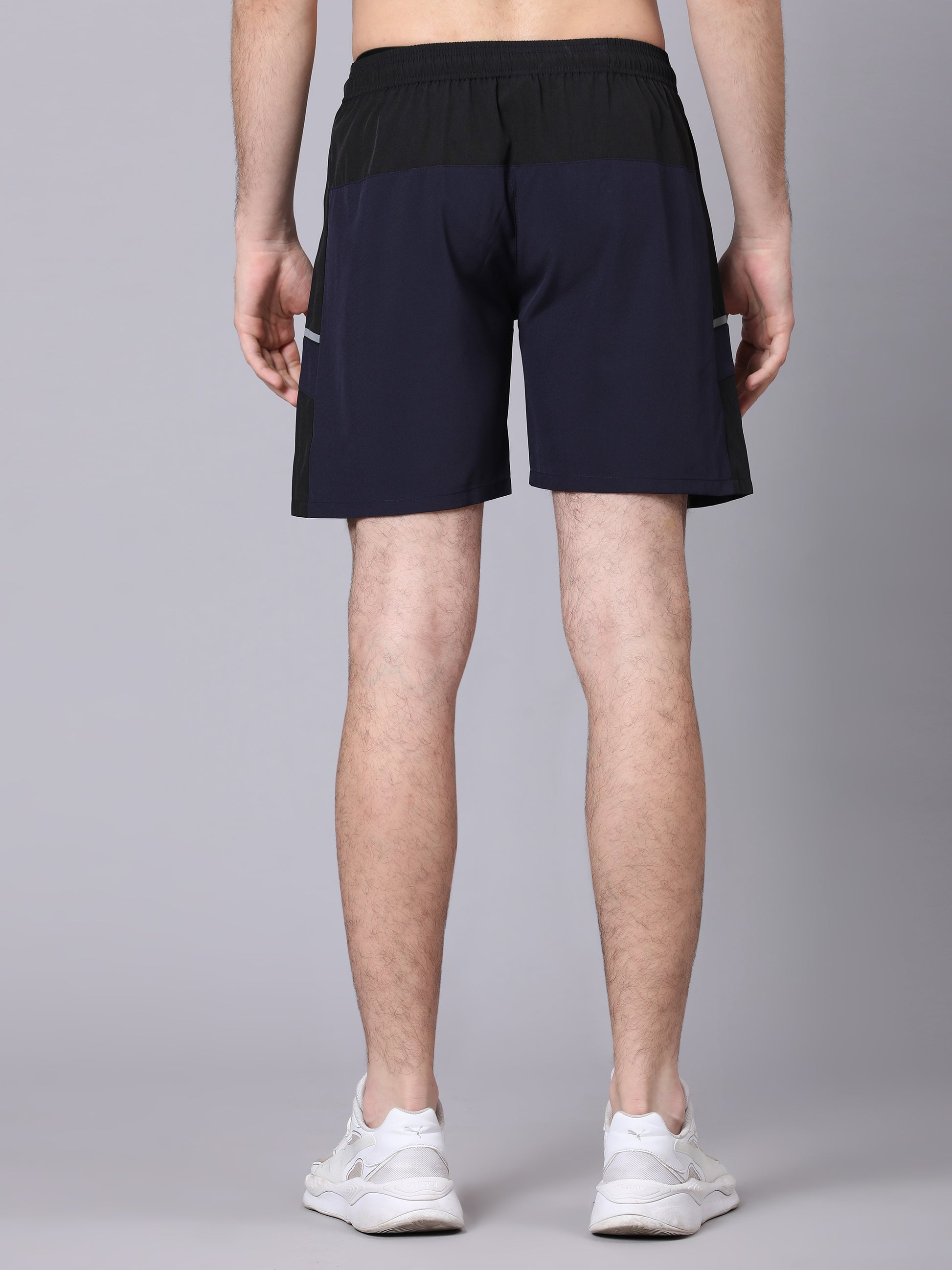 Dpassion Navy Panel Training Shorts Premium Activewear Gym Shorts - Dpassion