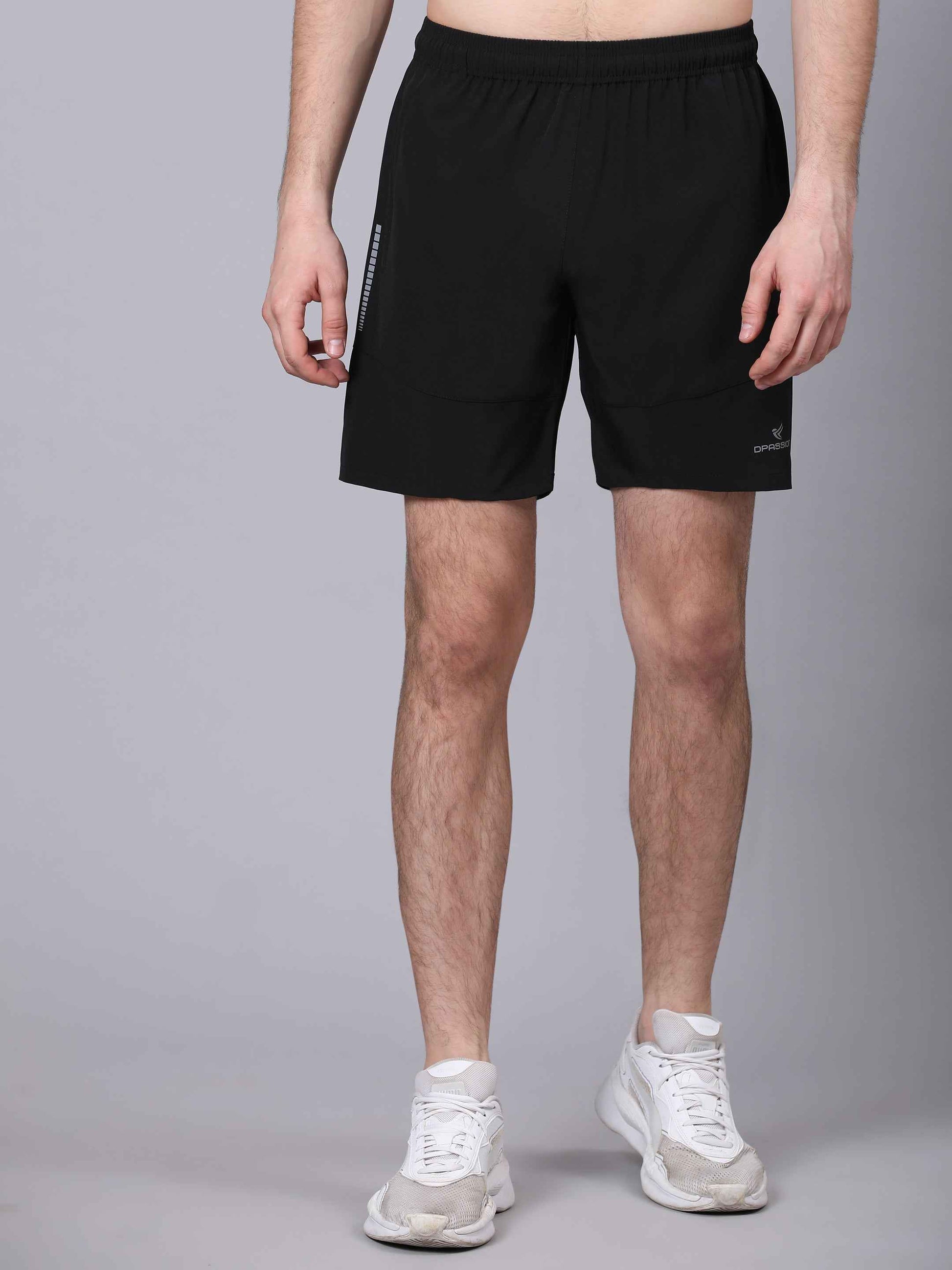 Dpassion Black Reflective Training Shorts Premium Gym Activewear