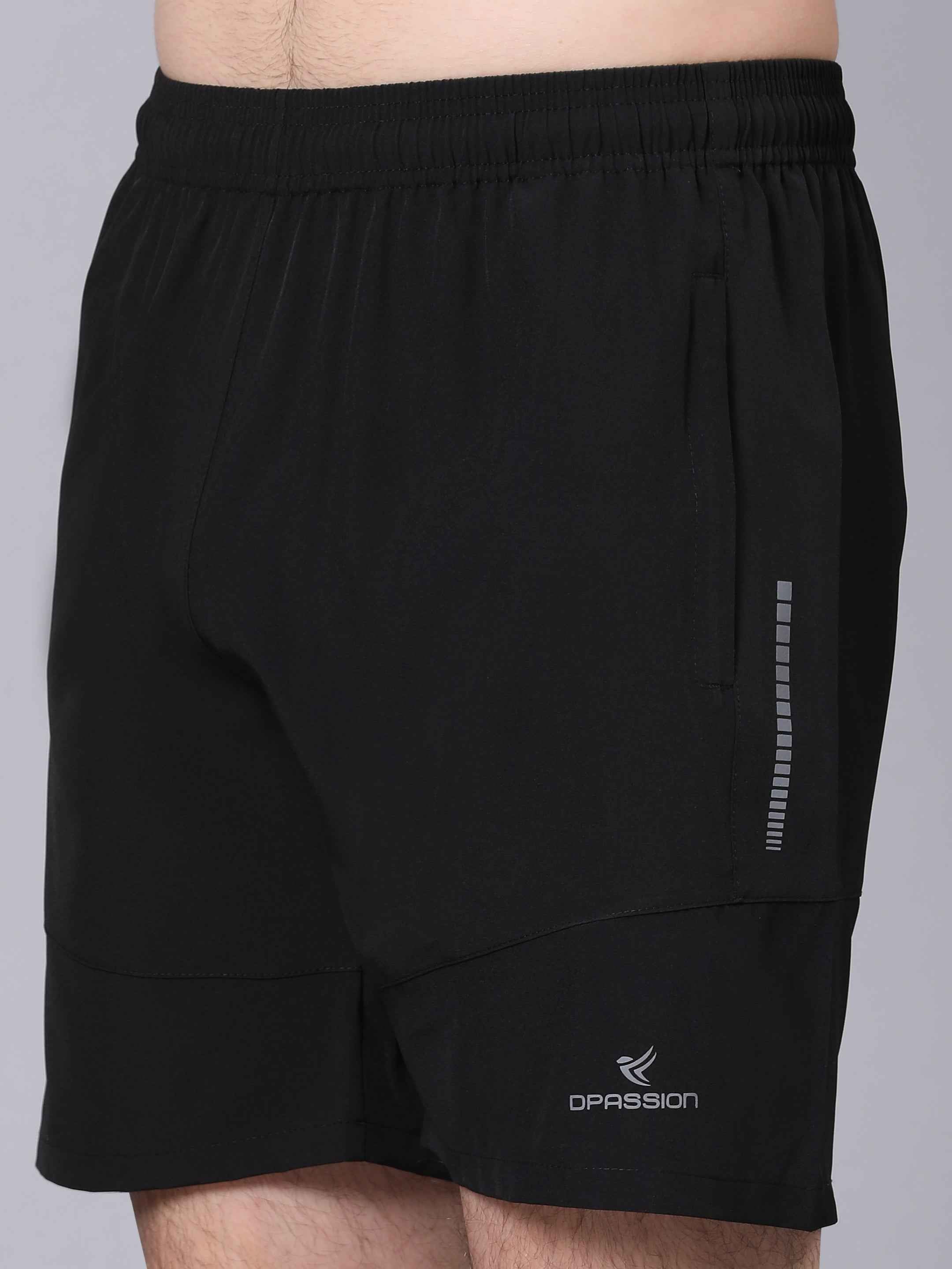 Dpassion Black Reflective Training Shorts Premium Gym Activewear