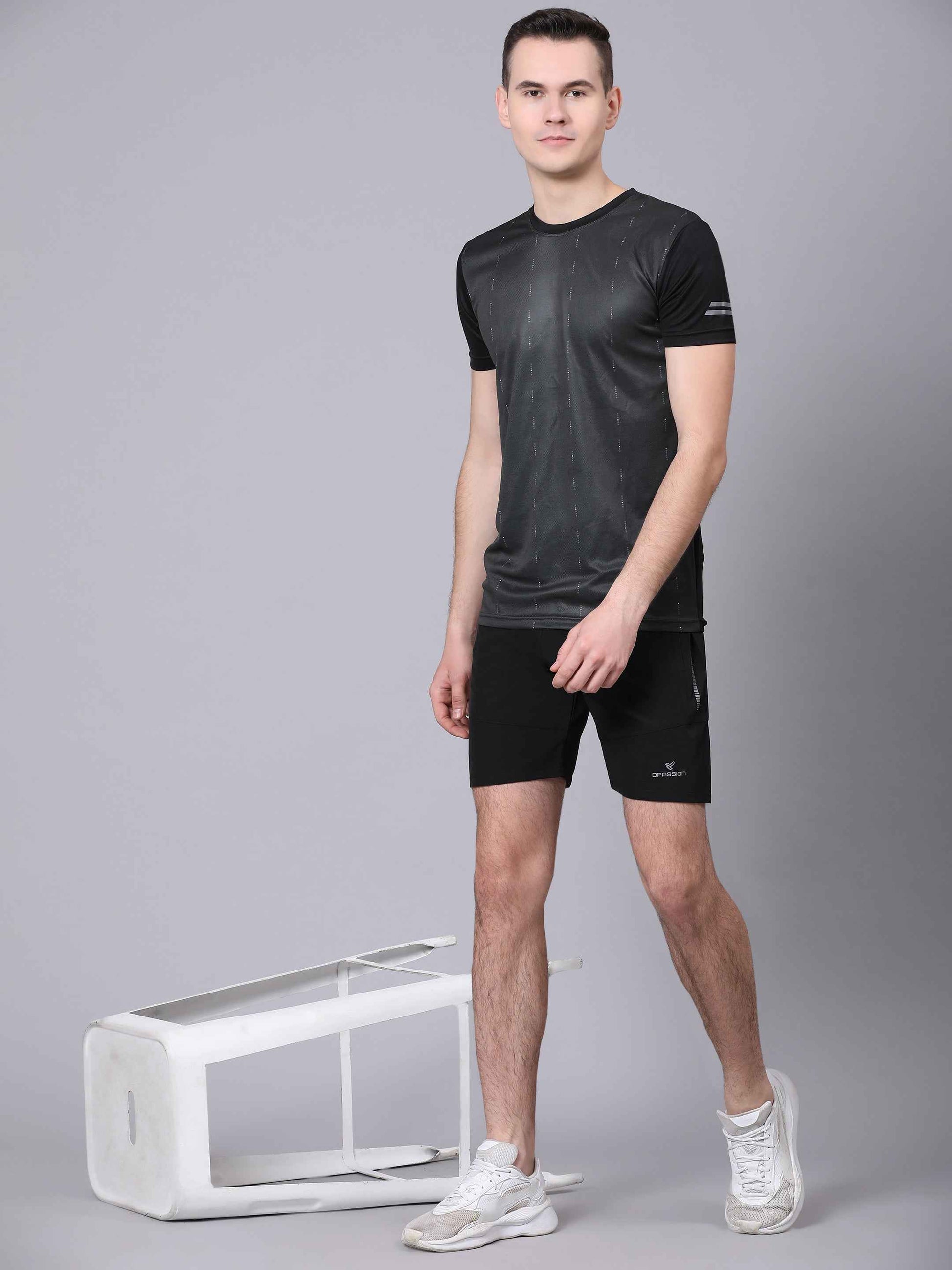 Dpassion Black Reflective Training Shorts Premium Gym Activewear