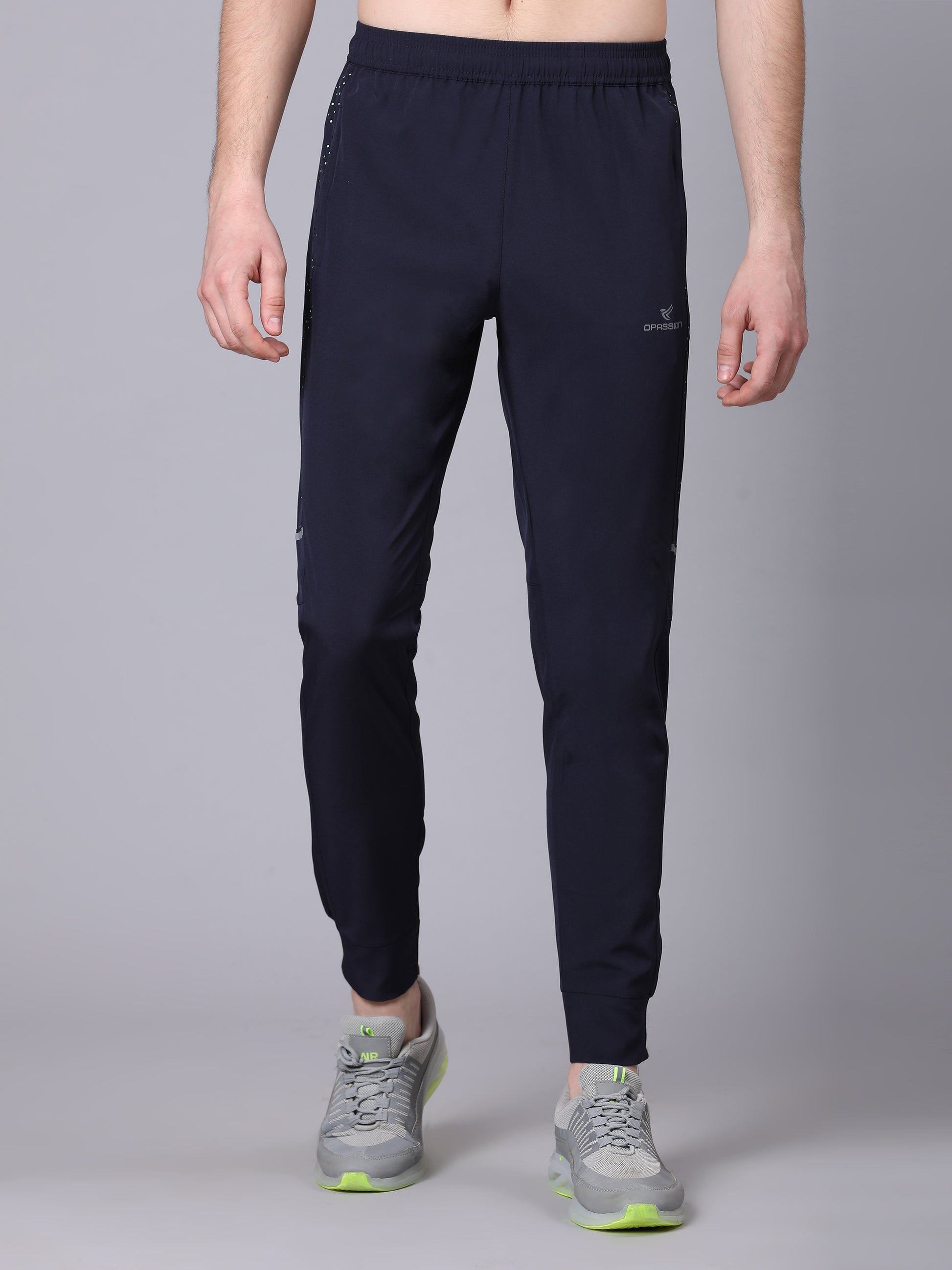 Dpassion Men Navy Tapered Training Trackpants Premium Activewear - Dpassion