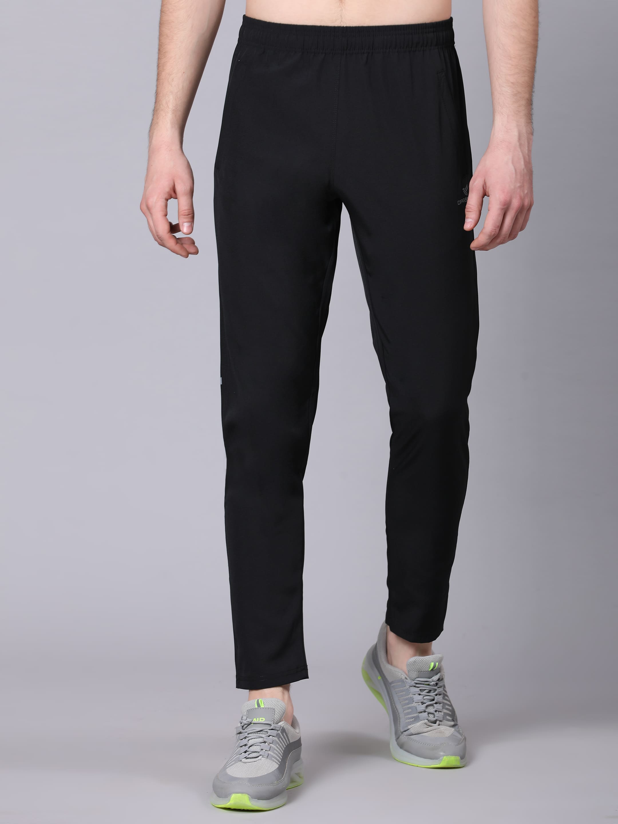 Dpassion Men Slim Fit Black Track Pants Activewear Gym Training Wear - Dpassion