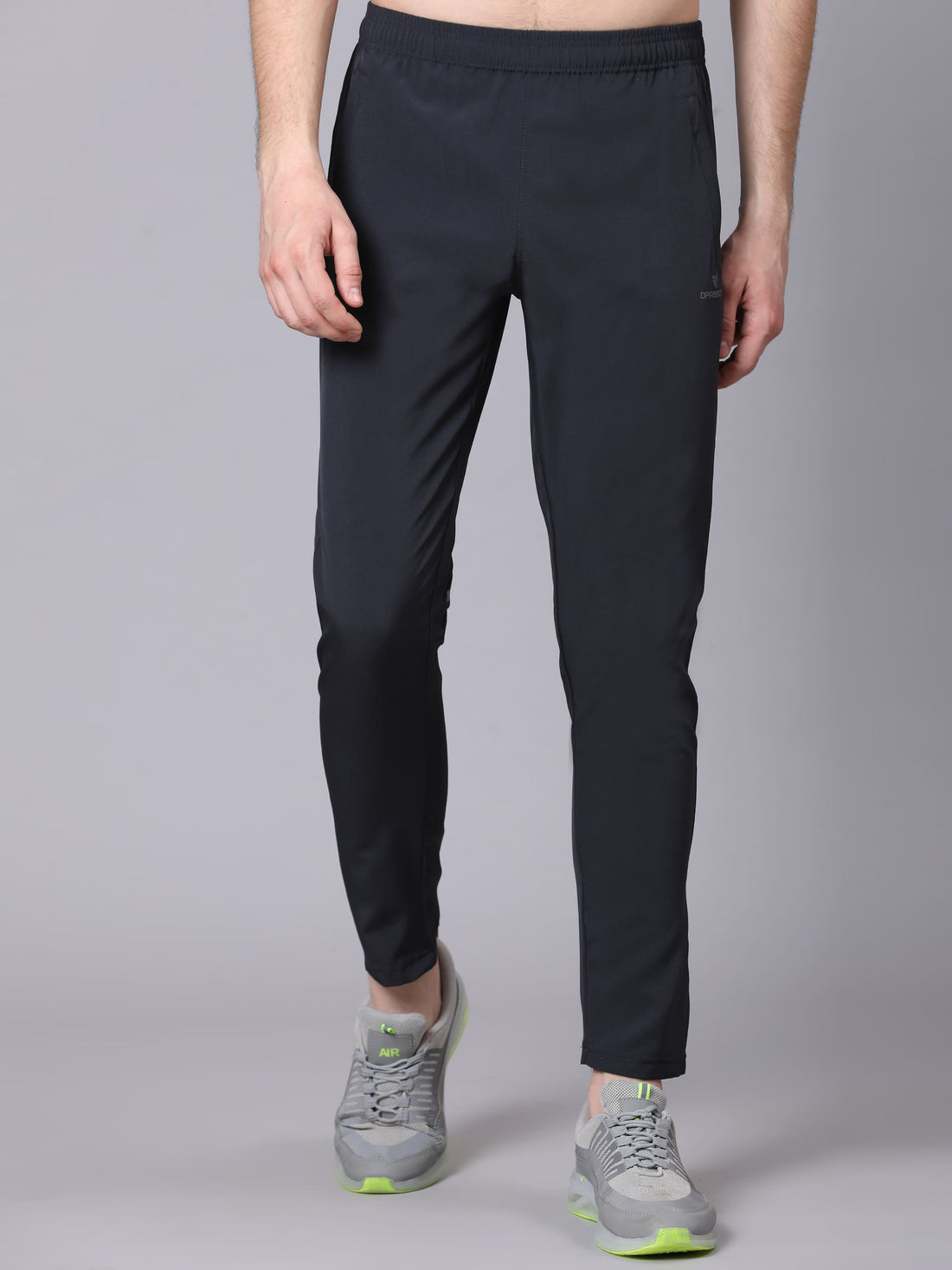 Dpassion Men Slim Fit Charcoal Grey Track Pants Gym Running Activewear - Dpassion