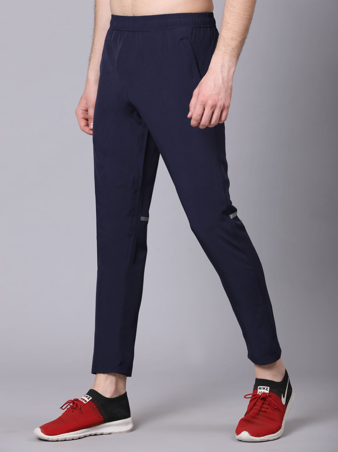 Dpassion Men Slim Fit Navy Blue Track Pants Activewear Gym Training Wear - Dpassion