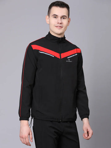 Dpassion Men Performance Training Jacket Black Lightweight Sportswear - Dpassion