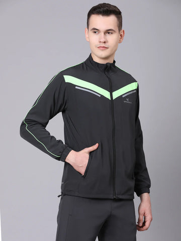 Dpassion Men Training Jacket Grey Lightweight Activewear Sportswear - Dpassion