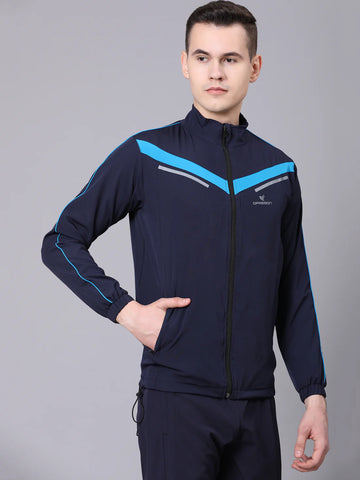 Dpassion Men Performance Training Jacket Navy Lightweight Sportswear - Dpassion