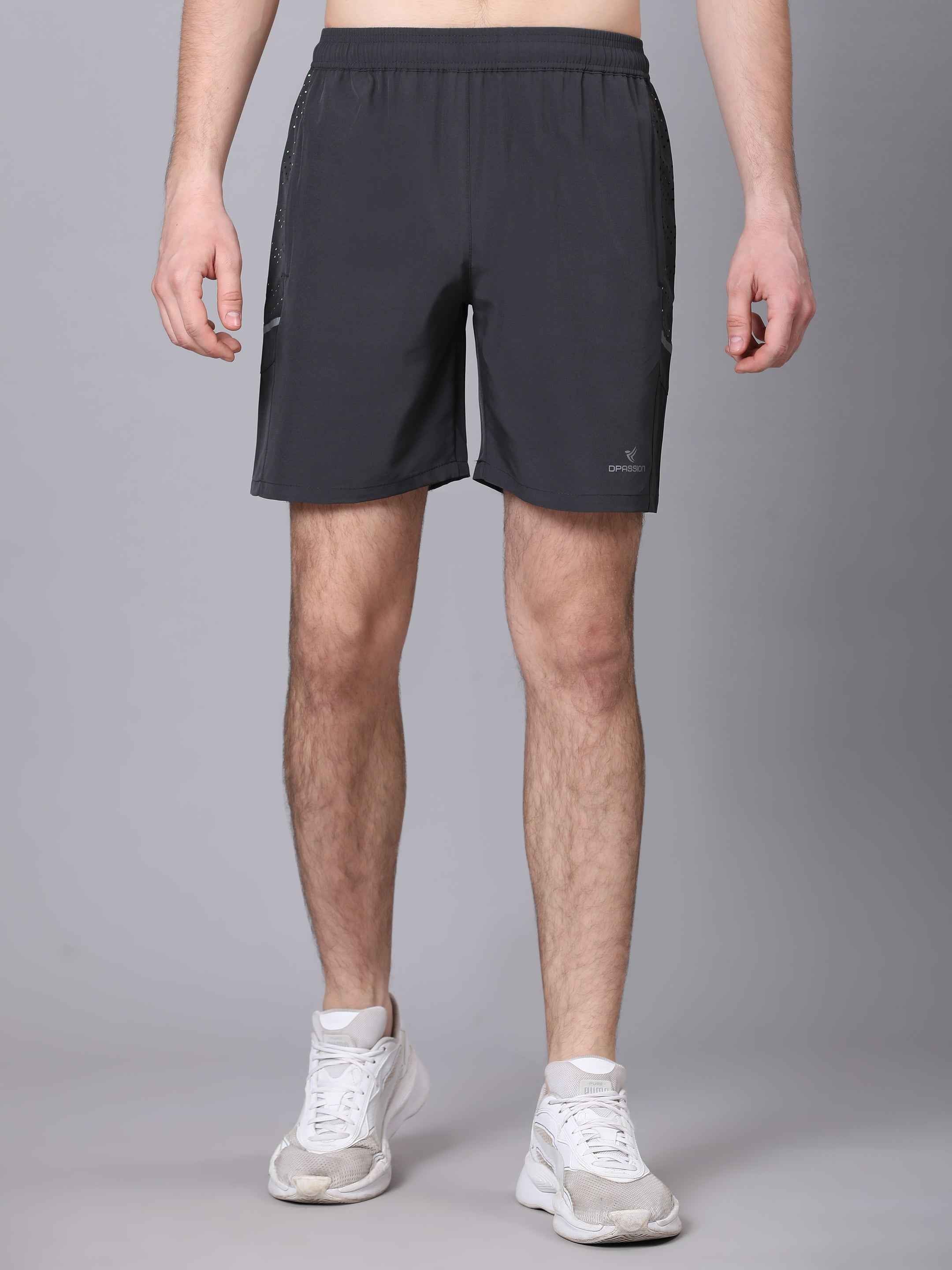 Dpassion Charcoal Performance Training Shorts Mens Premium Activewear