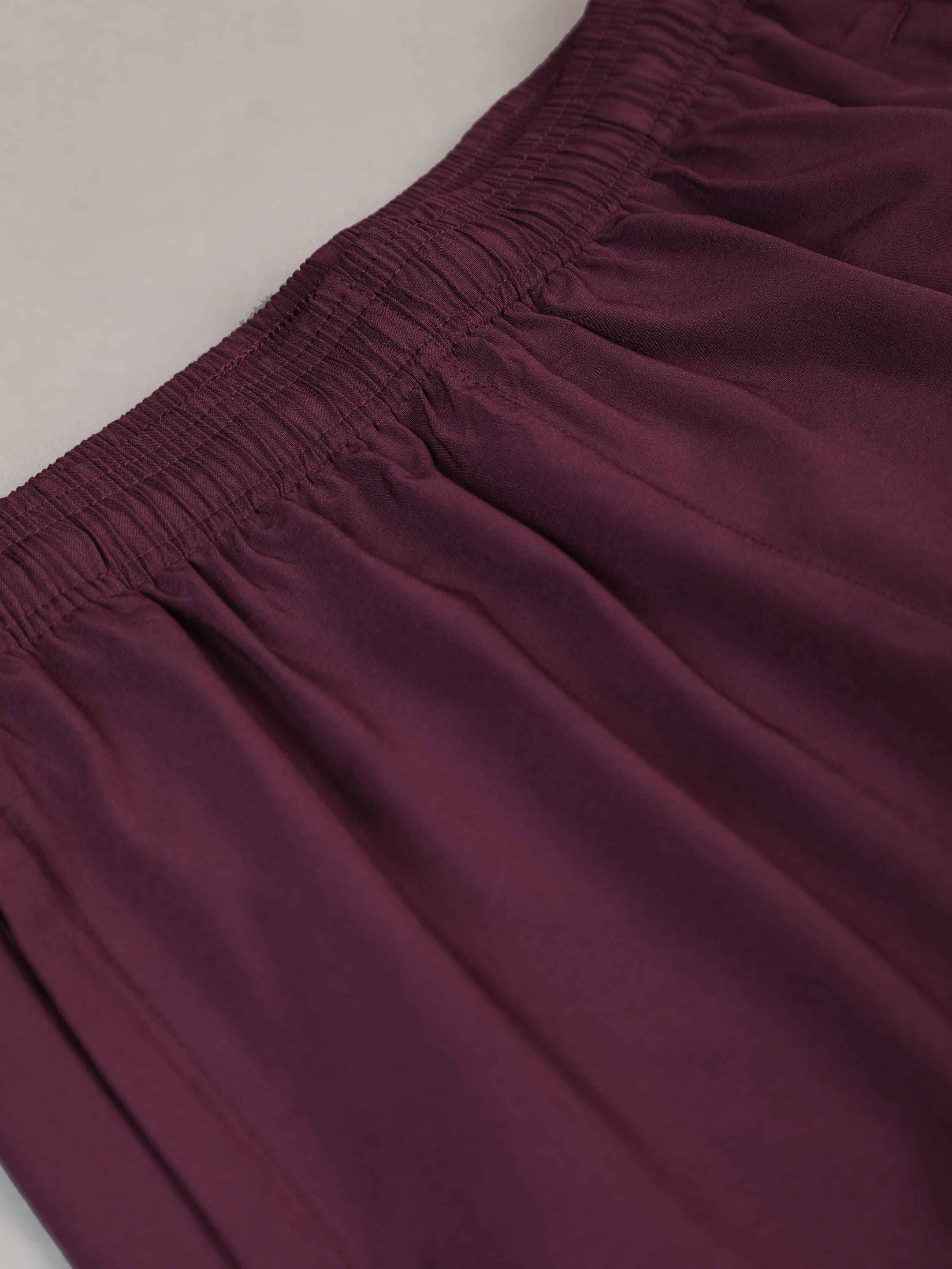 Dpassion Men Maroon Slim Fit Track Pants Stretch Gym Running Activewear