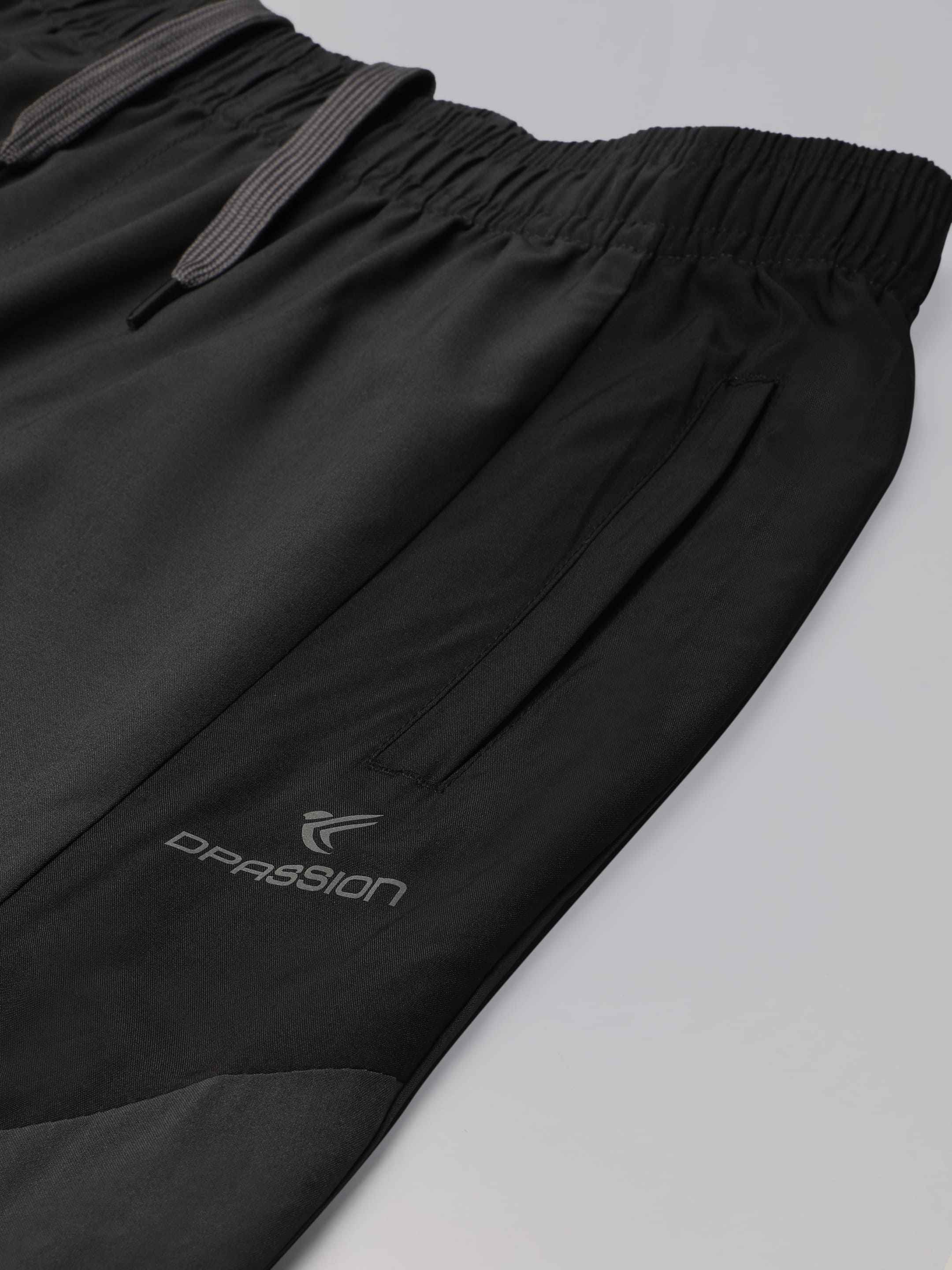 Dpassion Men Charcoal Track Pants for Gym Training and Activewear Regular Fit