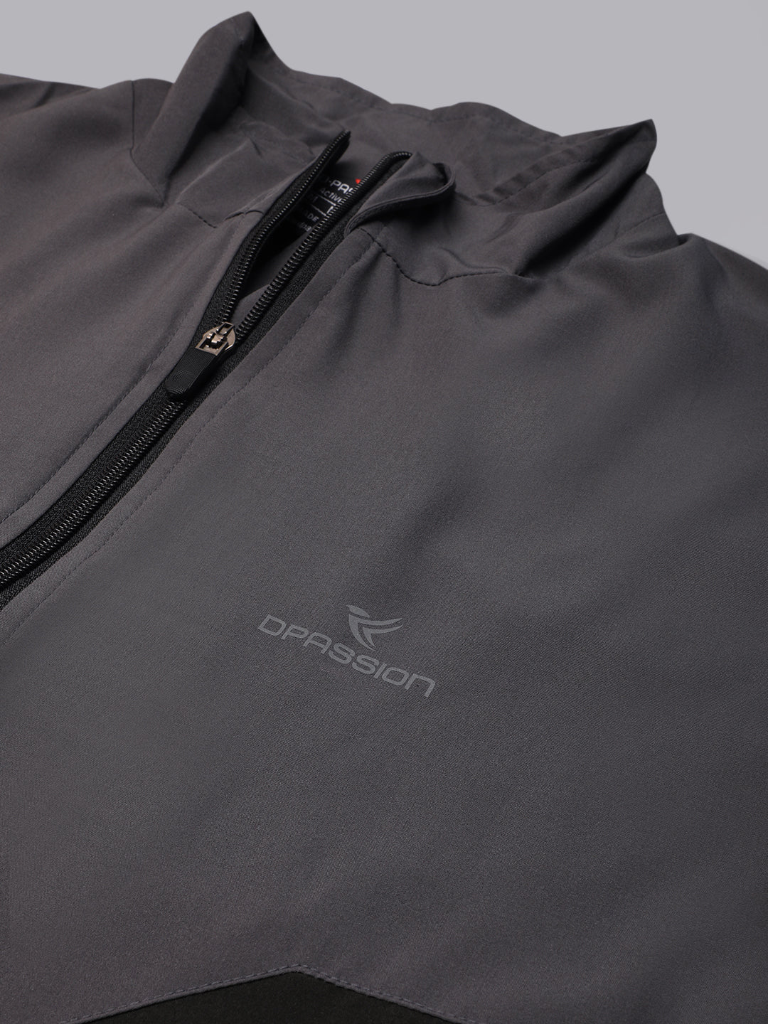 Dpassion Men Dual Tone Training Jacket Grey Black Activewear - Dpassion