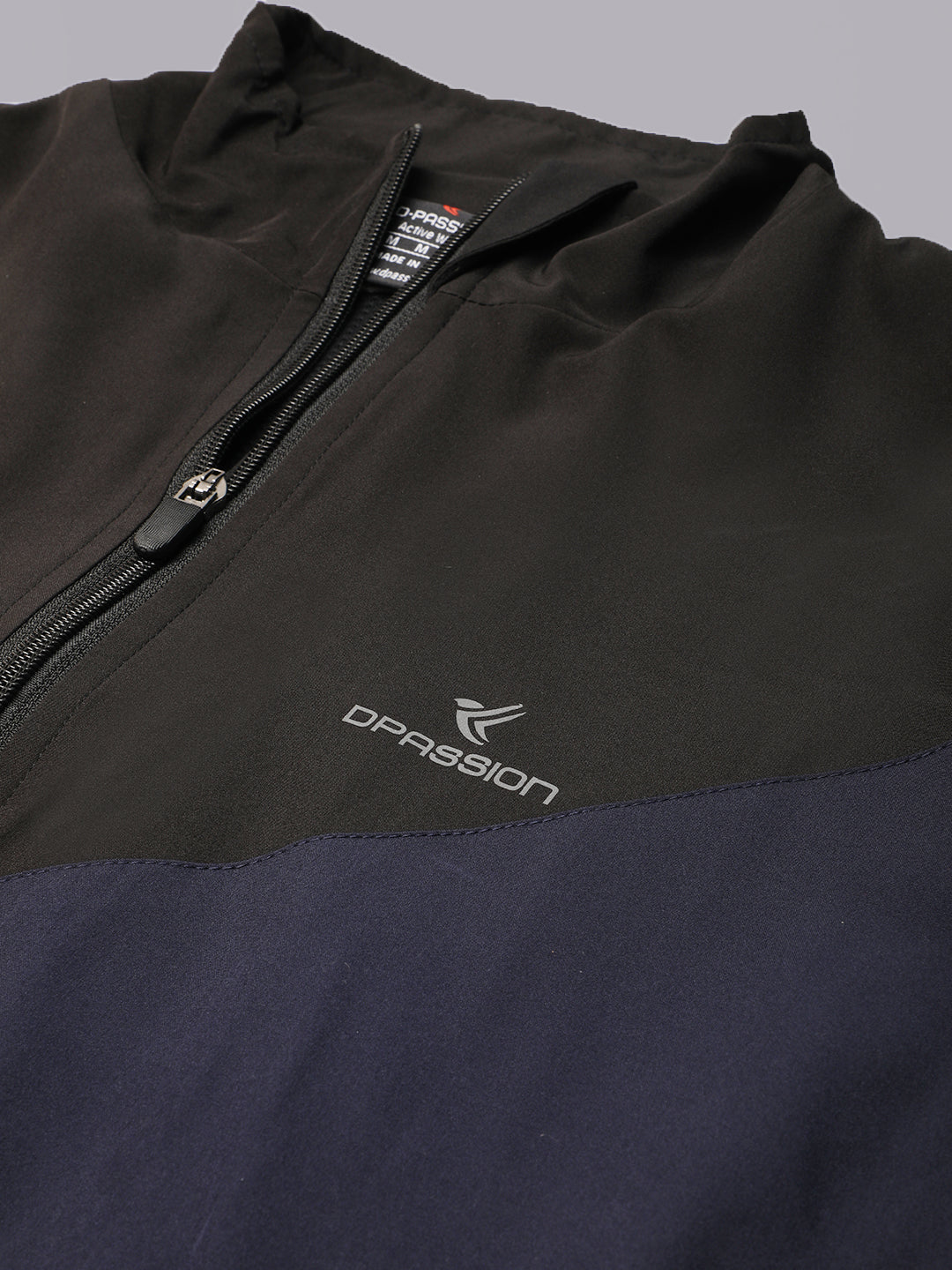 Dpassion Men Dual Tone Training Jacket Navy Black Sportswear - Dpassion