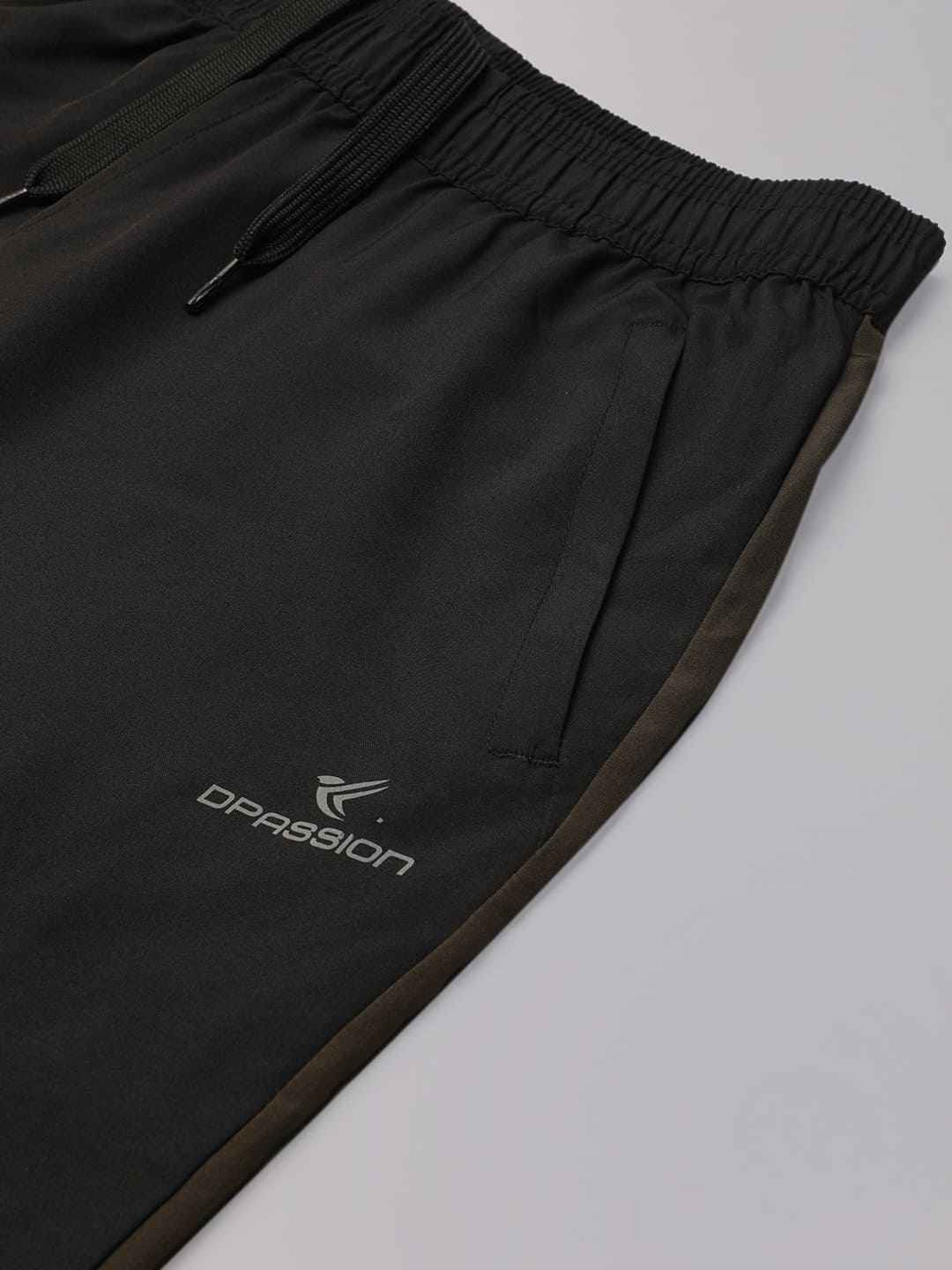 Dpassion Men Slim Fit Track Pants - Dual Tone Activewear for Gym and Training