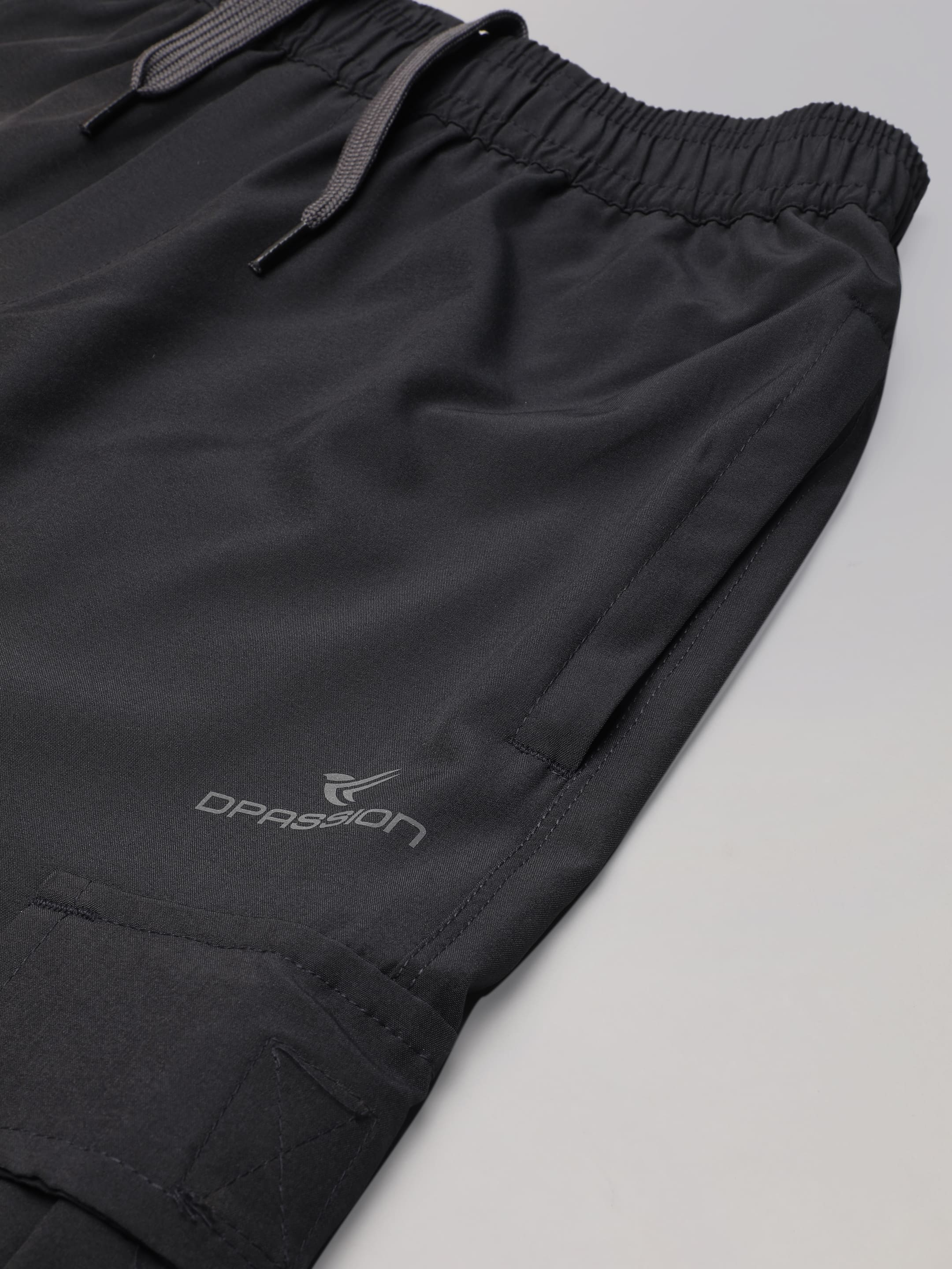 Dpassion Men’s Charcoal Cargo Track Pants Performance Activewear