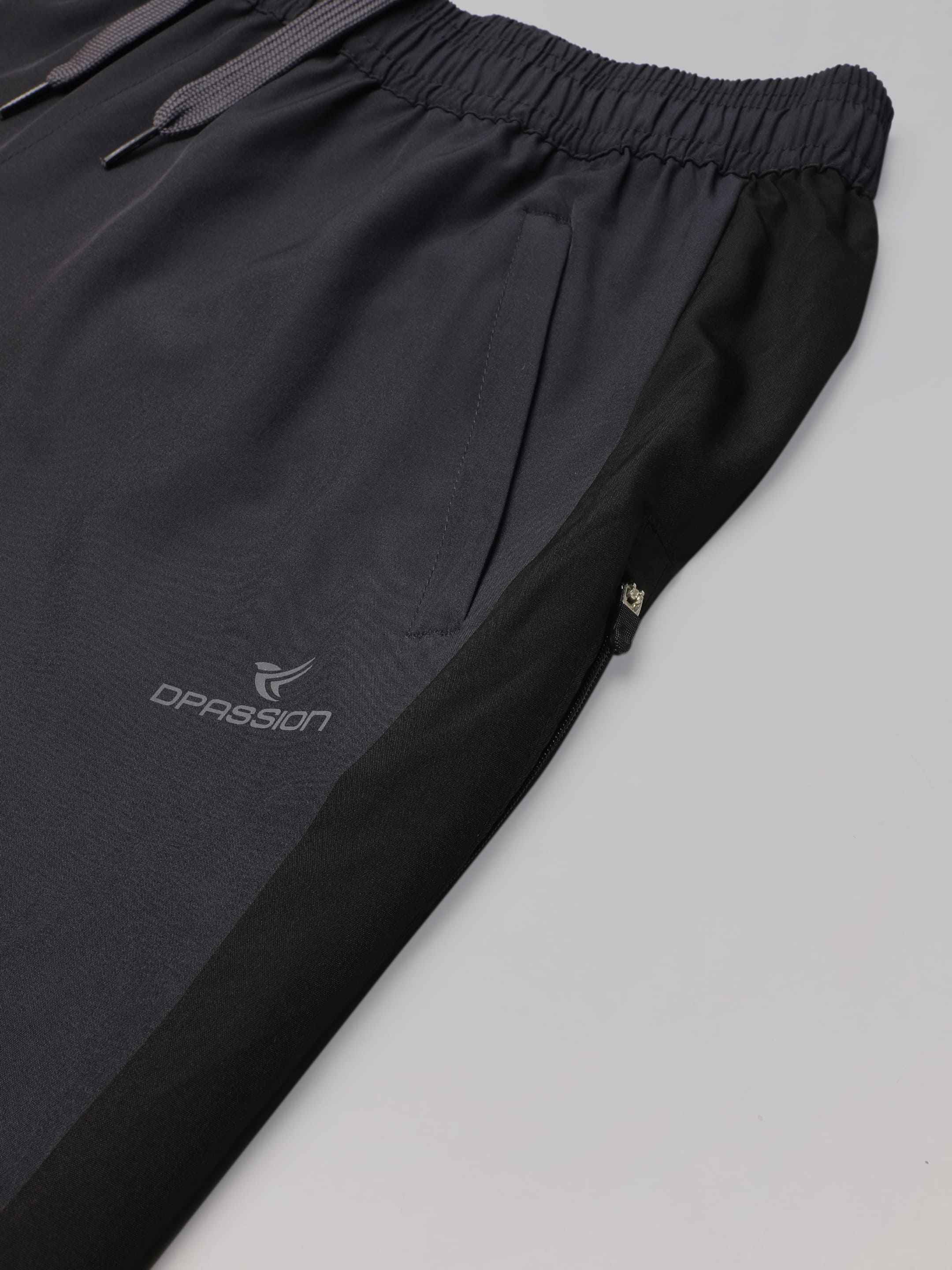 Dpassion Charcoal Slim Fit Joggers Track Pants for Men - Gym Activewear