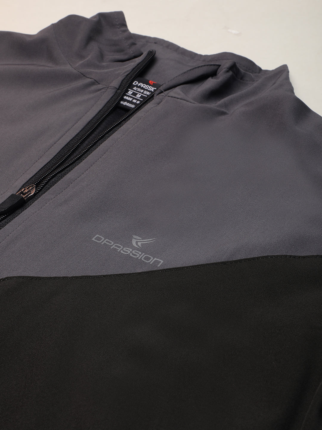 Dpassion Men Dual Tone Training Jacket Black Grey Sportswear - Dpassion