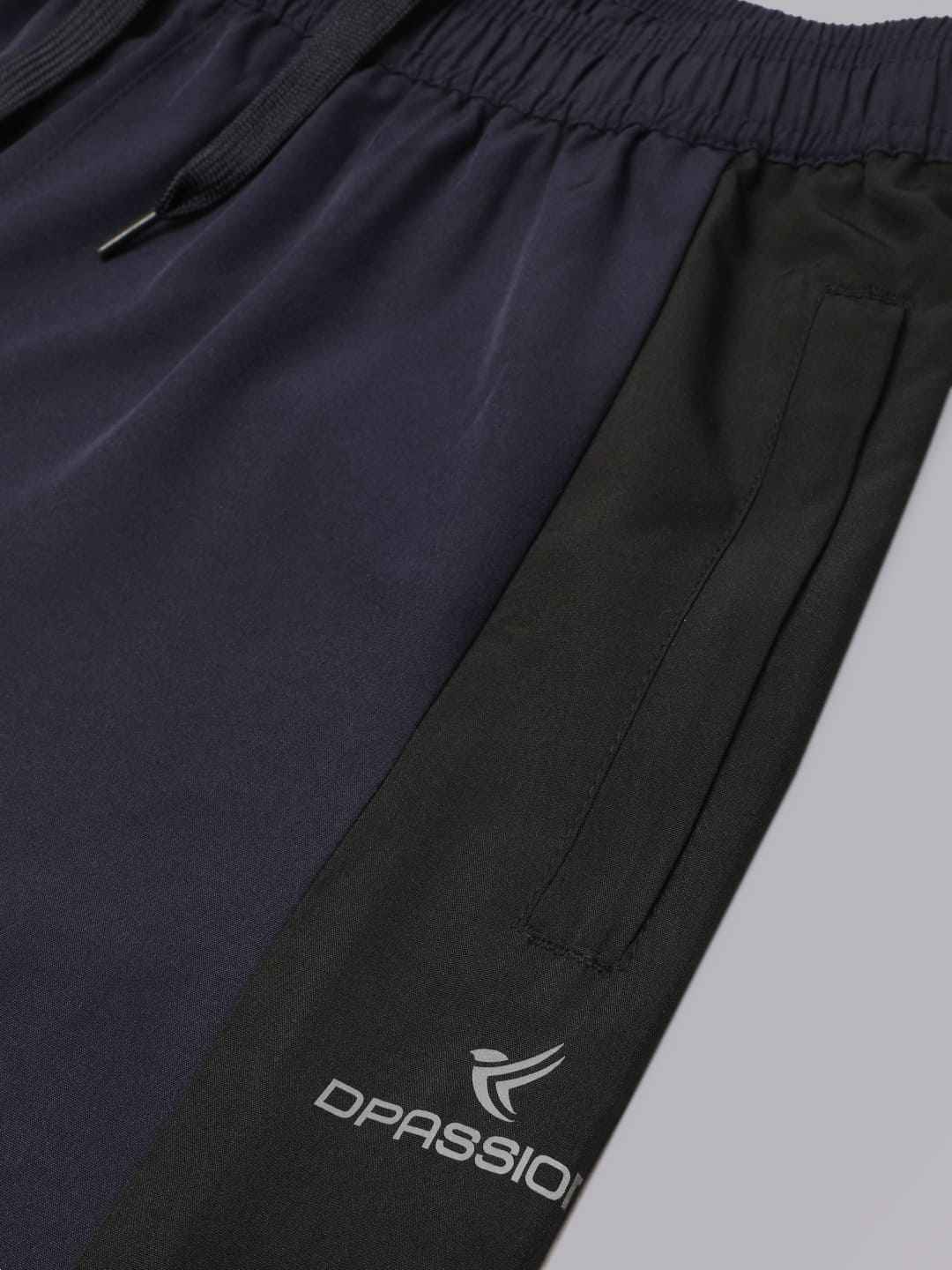 Dpassion Men Navy Track Pants - Slim Fit Gym Running Activewear