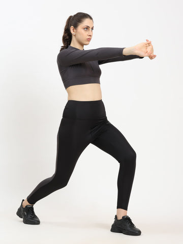 Dpassion SculptFit Long Sleeve Crop Top & High Waist Leggings Set - Dpassion