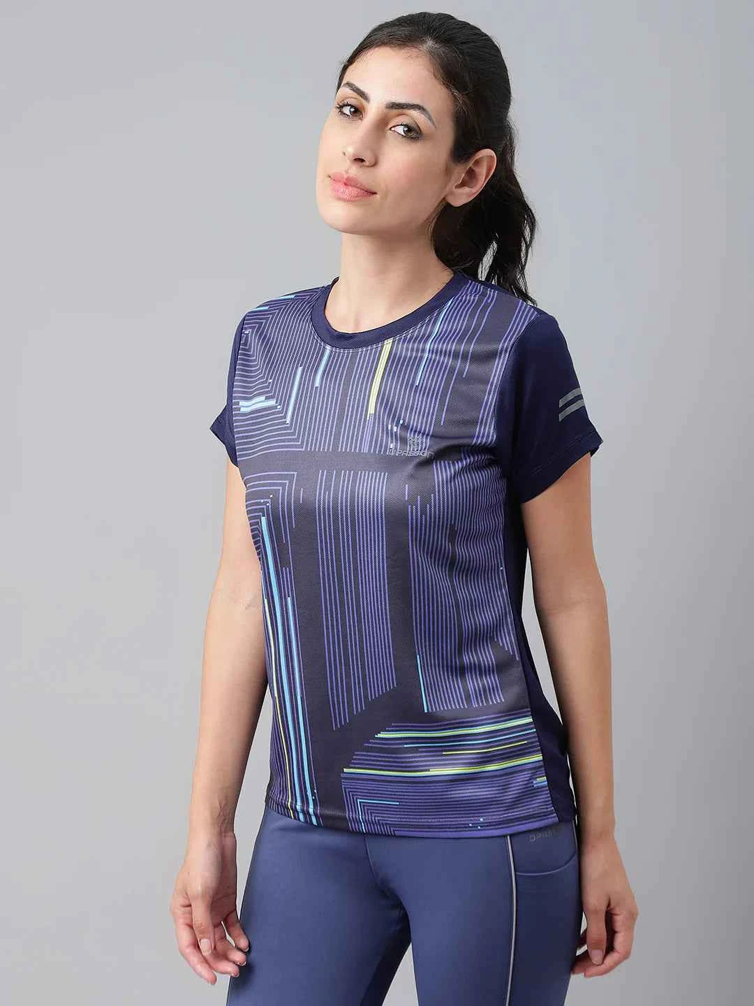 Dpassion Women Velocity Print Performance T-Shirt