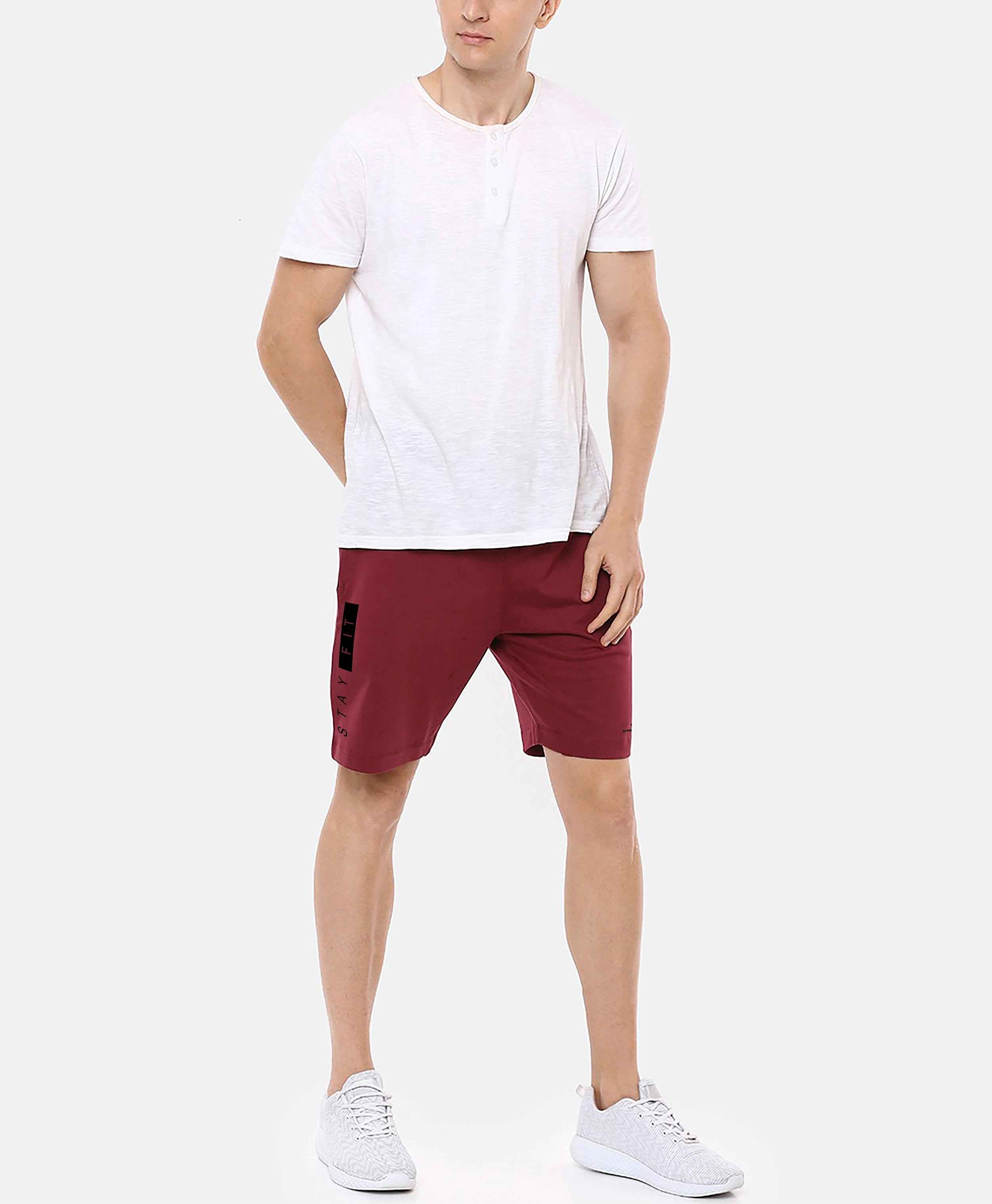 Dpassion Stay Fit Premium Training Shorts – Maroon Activewear