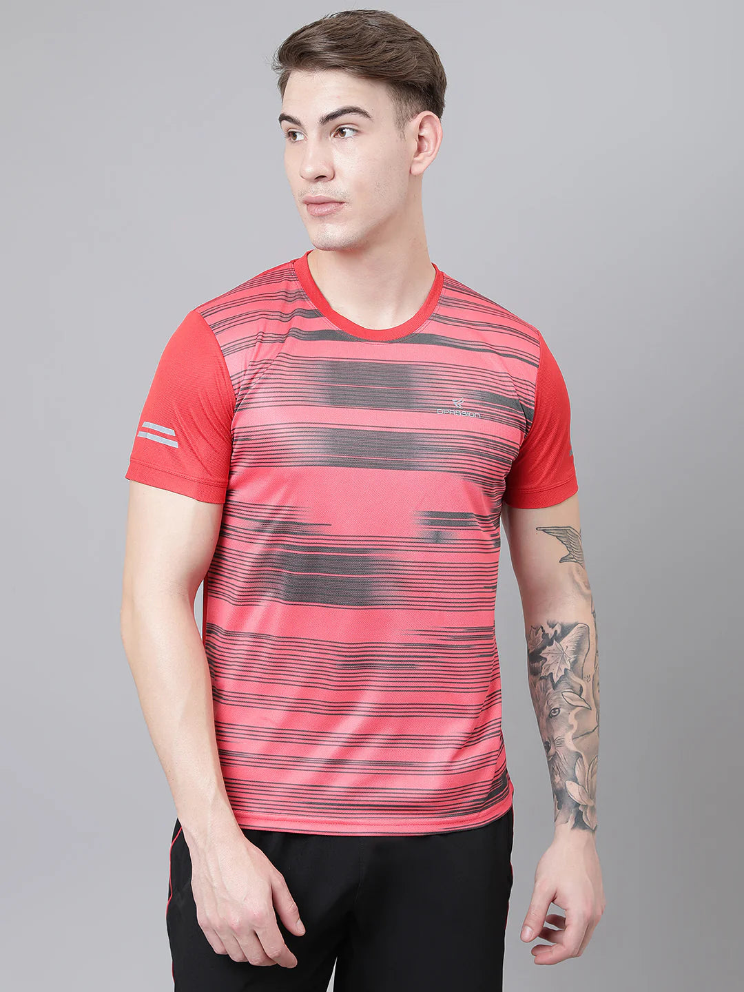 180 GSM Micro PP Men's Training T-Shirt Sublimation Print Multi Color