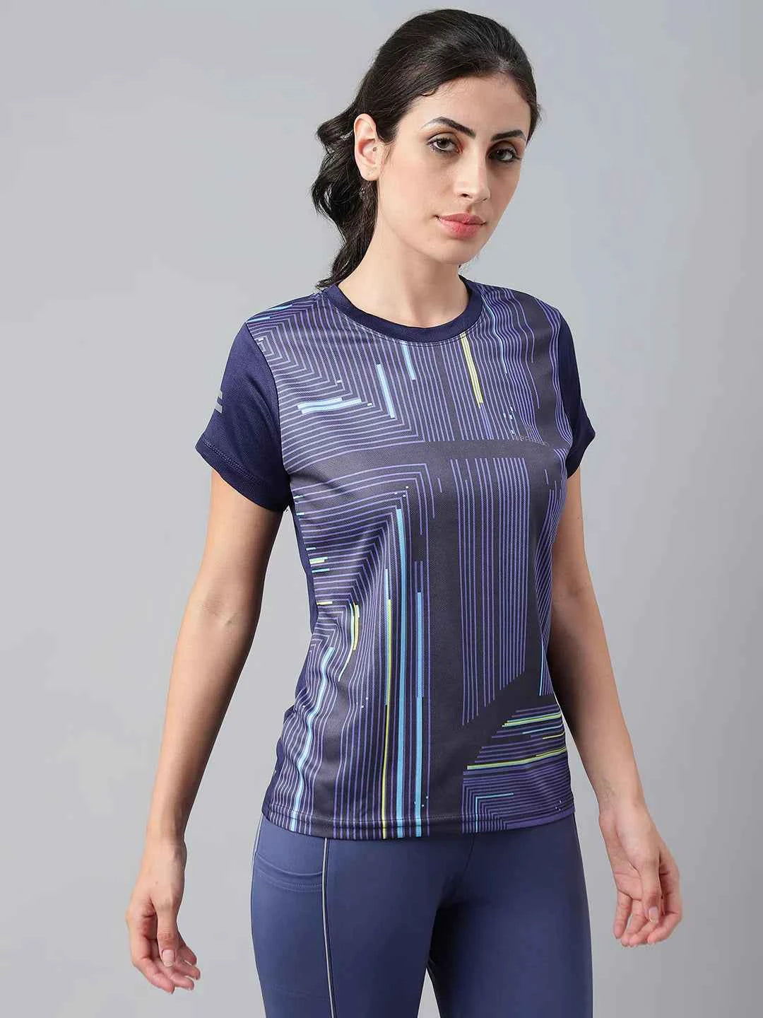 Dpassion Women Velocity Print Performance T-Shirt